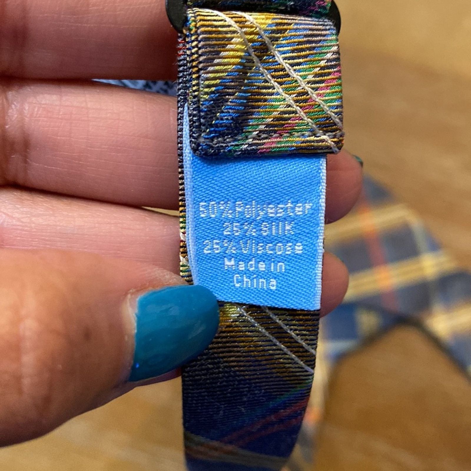 Countess Mara Countess Mara Sea-Mel plaid silk blend bow tie formal Size ONE SIZE - 4 Thumbnail