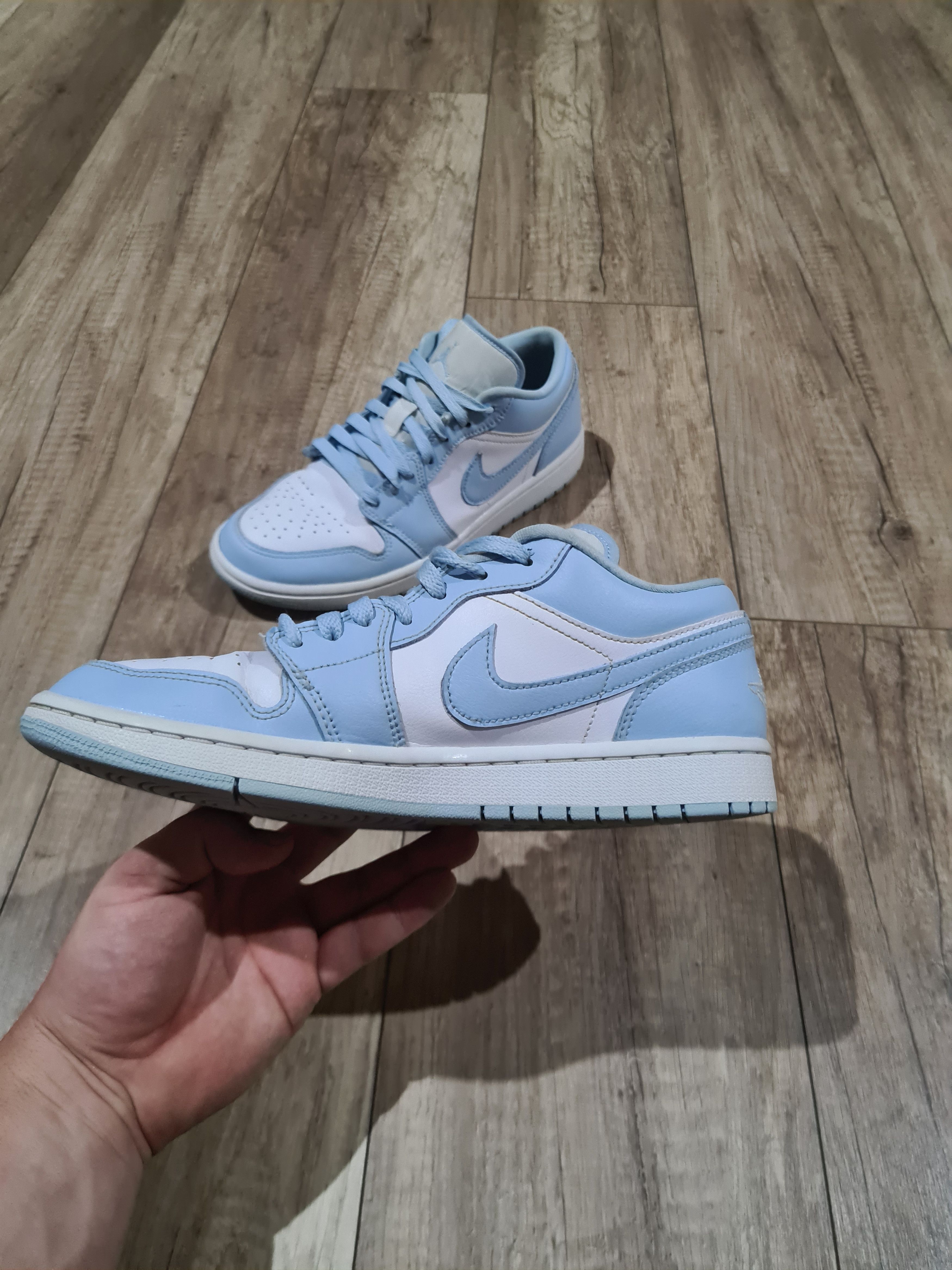 Jordan Brand × Nike Nike air Jordan 1 Low Aluminum Ice Blue Size US 8.5 / IT 38.5 - 2 Thumbnail