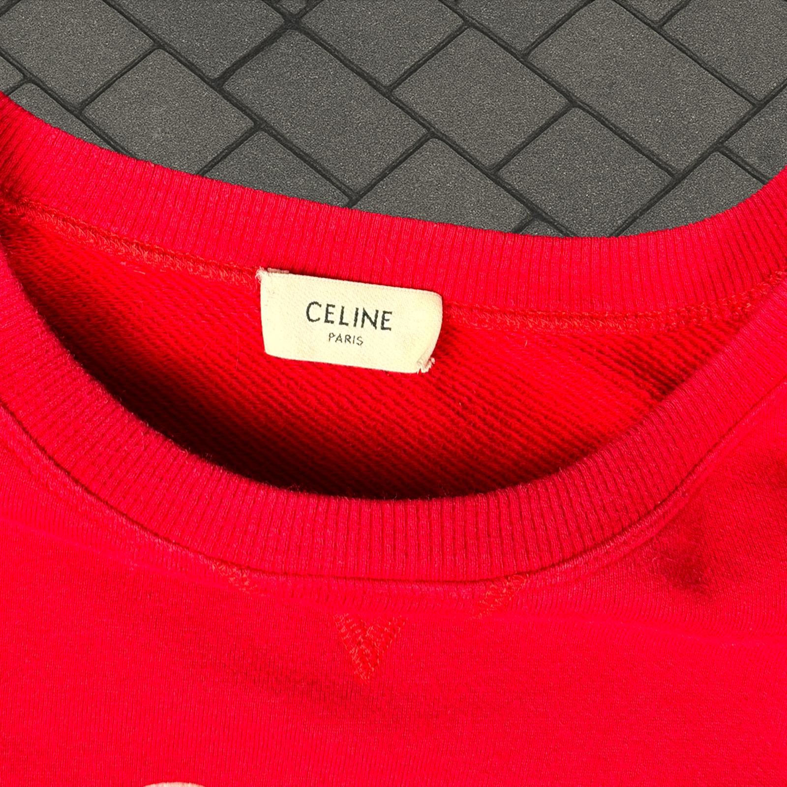 Celine SS20 Celine Red My Own Worst Enemy Crewneck Size US L / EU 52-54 / 3 - 3 Thumbnail