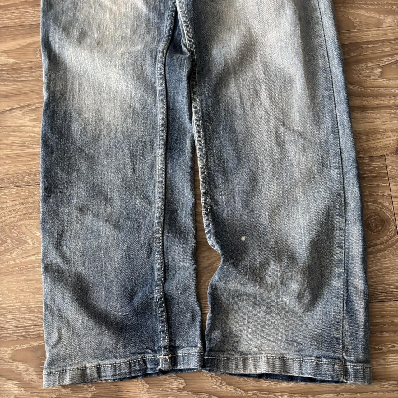 Ecko Unltd. Crazy Vintage Y2K/2000s Grunge Faded Wash Ecko Skater Denim Jeans! 38x30 Size US 38 / EU 54 - 6 Thumbnail