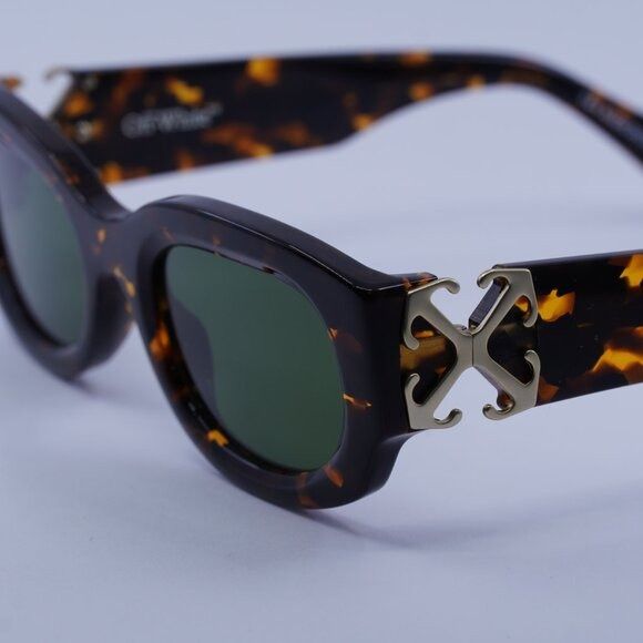 Off-White Off-White OERI14E PALMER 6055 Sunglasses Havana Oval Frame Size ONE SIZE - 4 Thumbnail