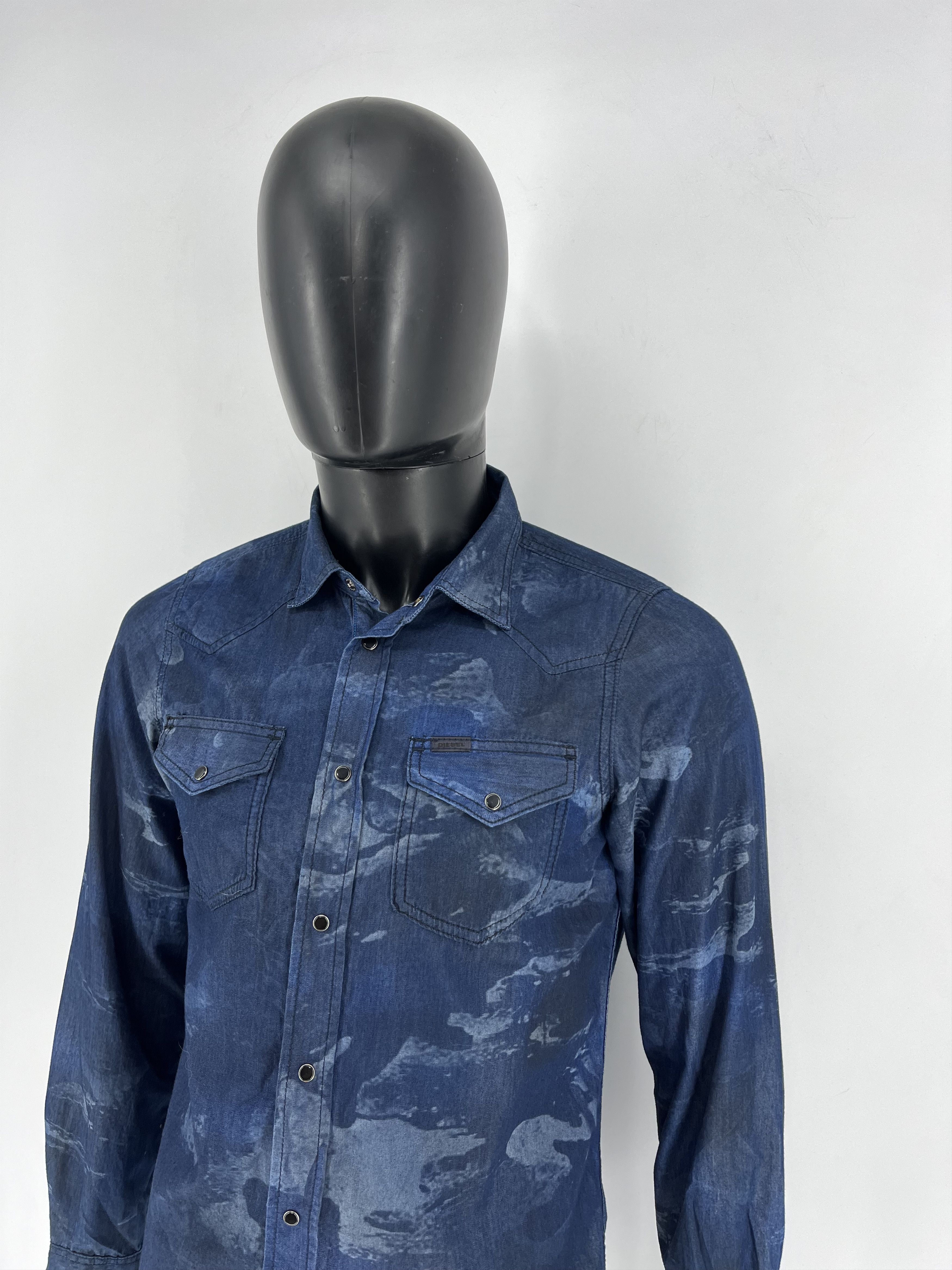 Diesel × Vintage Diesel Industry Pearl Snap Denim Long Sleeve Shirt Size M Size US M / EU 48-50 / 2 - 4 Thumbnail