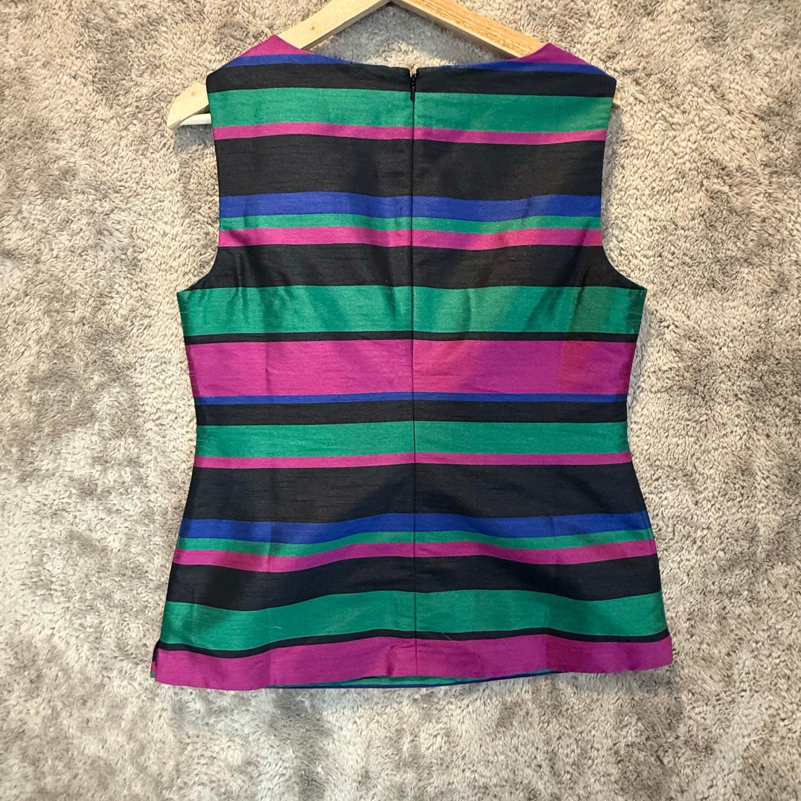 Other Talbots Stripe Jewel Toned Shell Sleeveless Top Blouse M Size M / US 6-8 / IT 42-44 - 2 Thumbnail