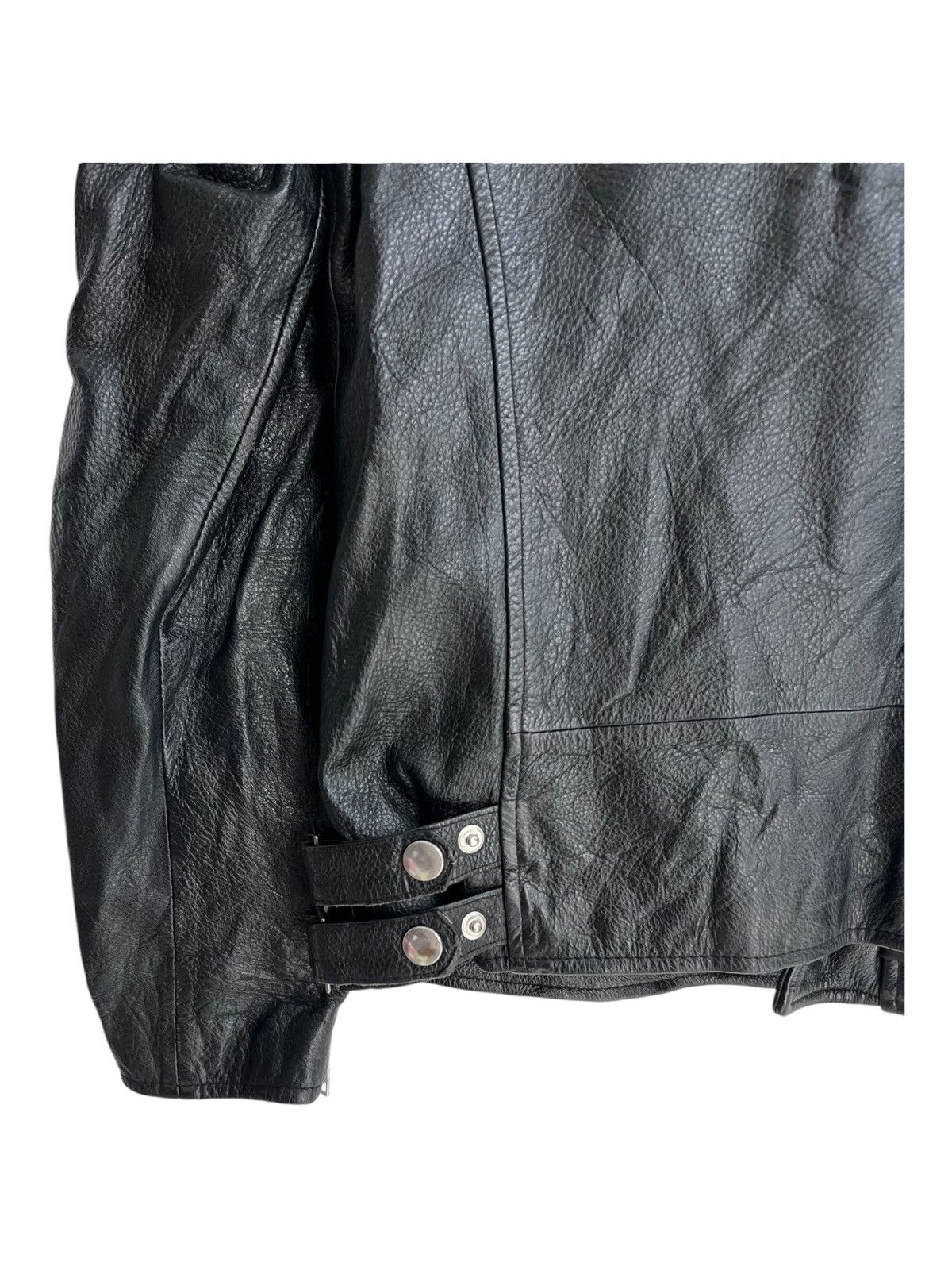 Genuine Leather Schott Perfecto Type Modified MFG Double Collar Biker Jacket Size US S / EU 44-46 / 1 - 7 Thumbnail