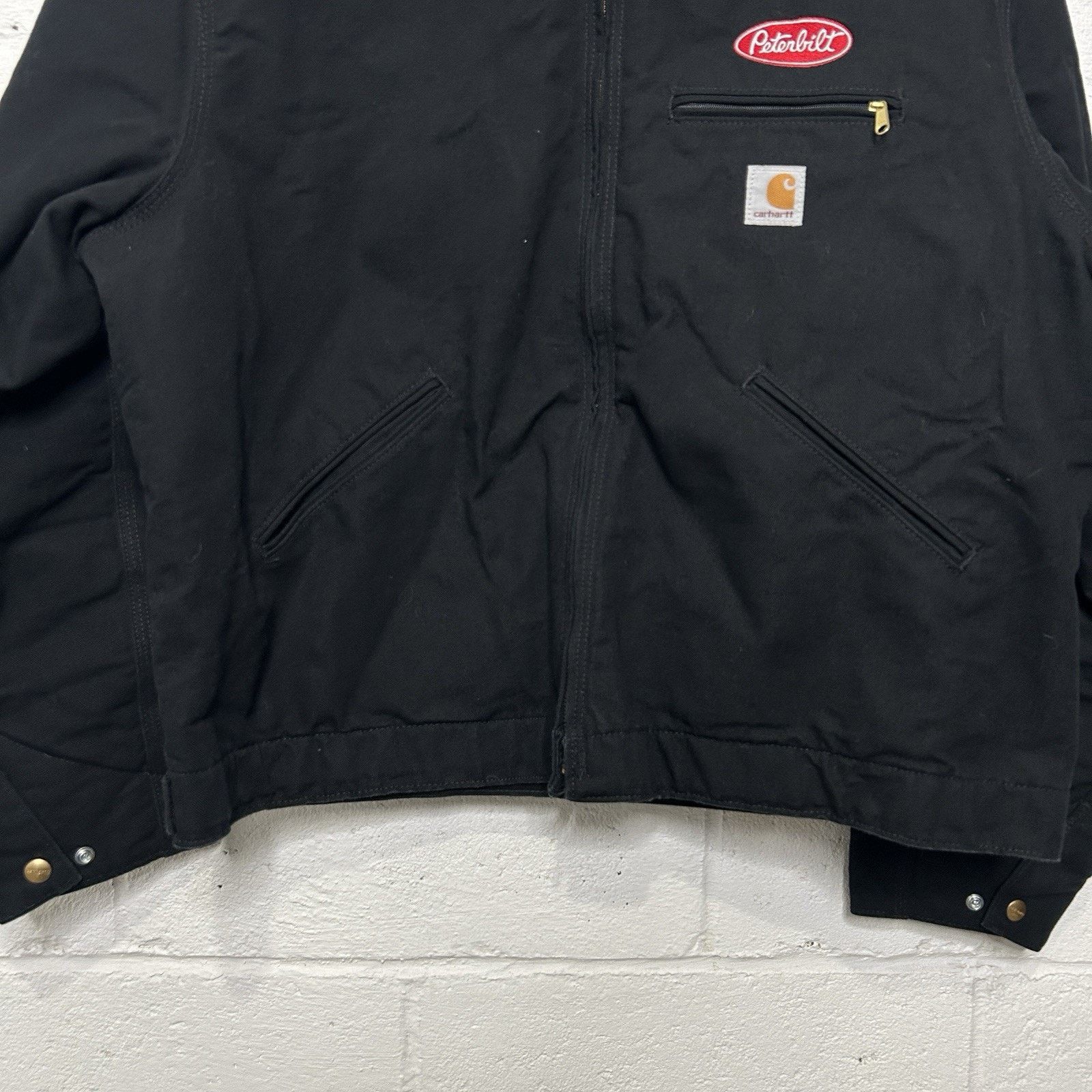 Carhartt Y2K Carhartt Blanket-Lined Detroit Jacket “Black Peterbilt” Size US XL / EU 56 / 4 - 4 Thumbnail