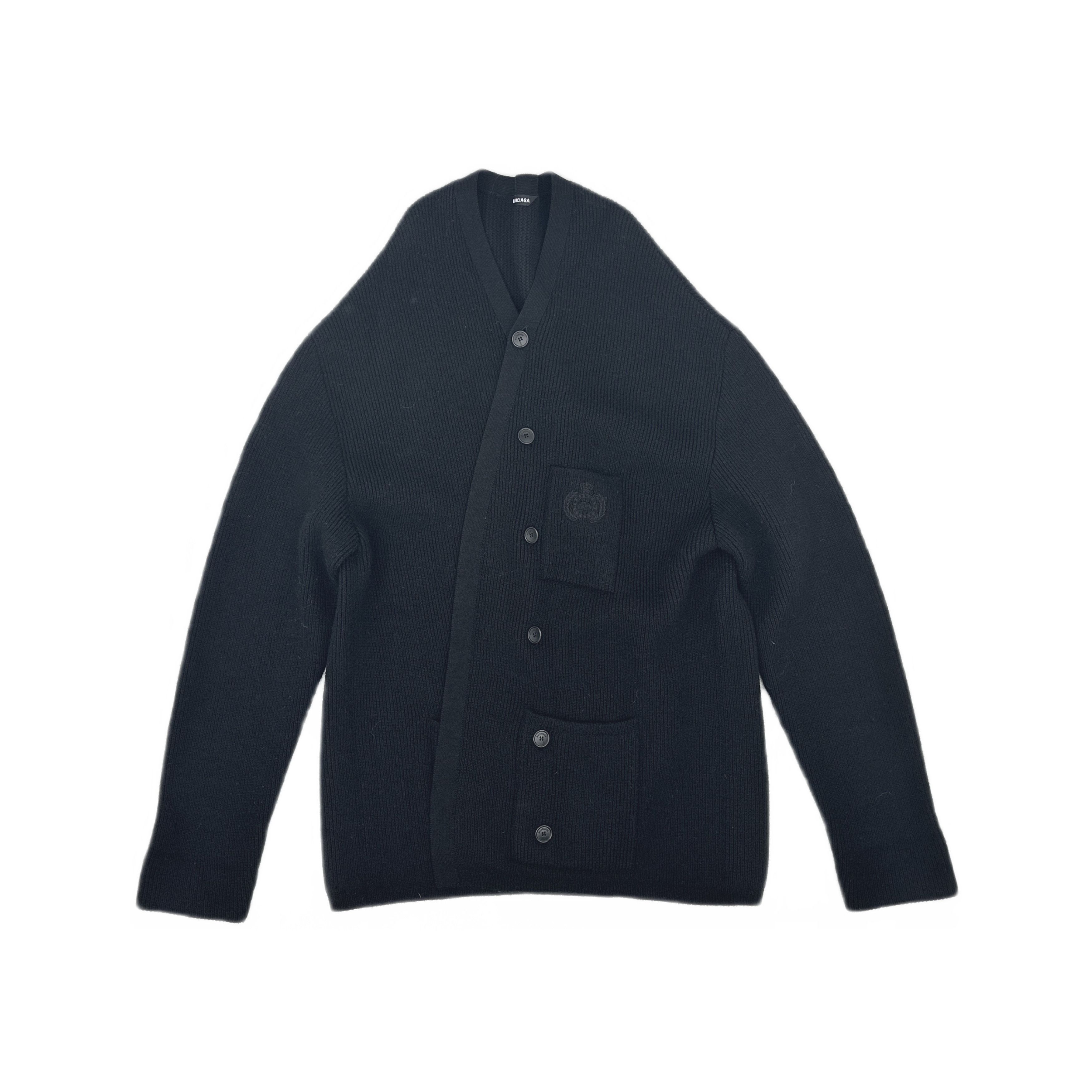 Balenciaga BALENCIAGA 24AW Tribal Damaged Zip Knit Cardigan Size L