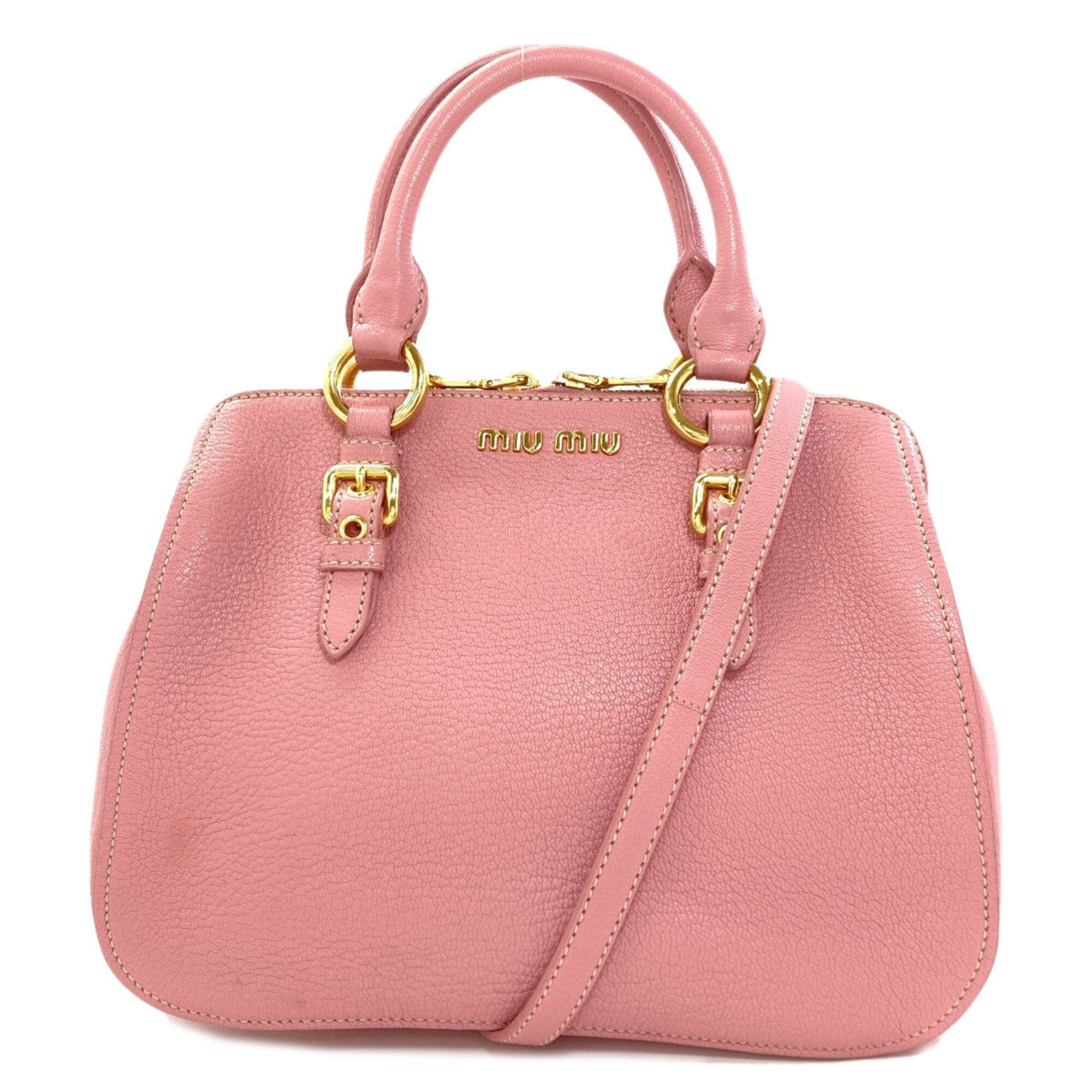 Miu Miu Miu Miu Miu Madras 2-Way Leather Handbag for Women Size ONE SIZE - 1 Thumbnail