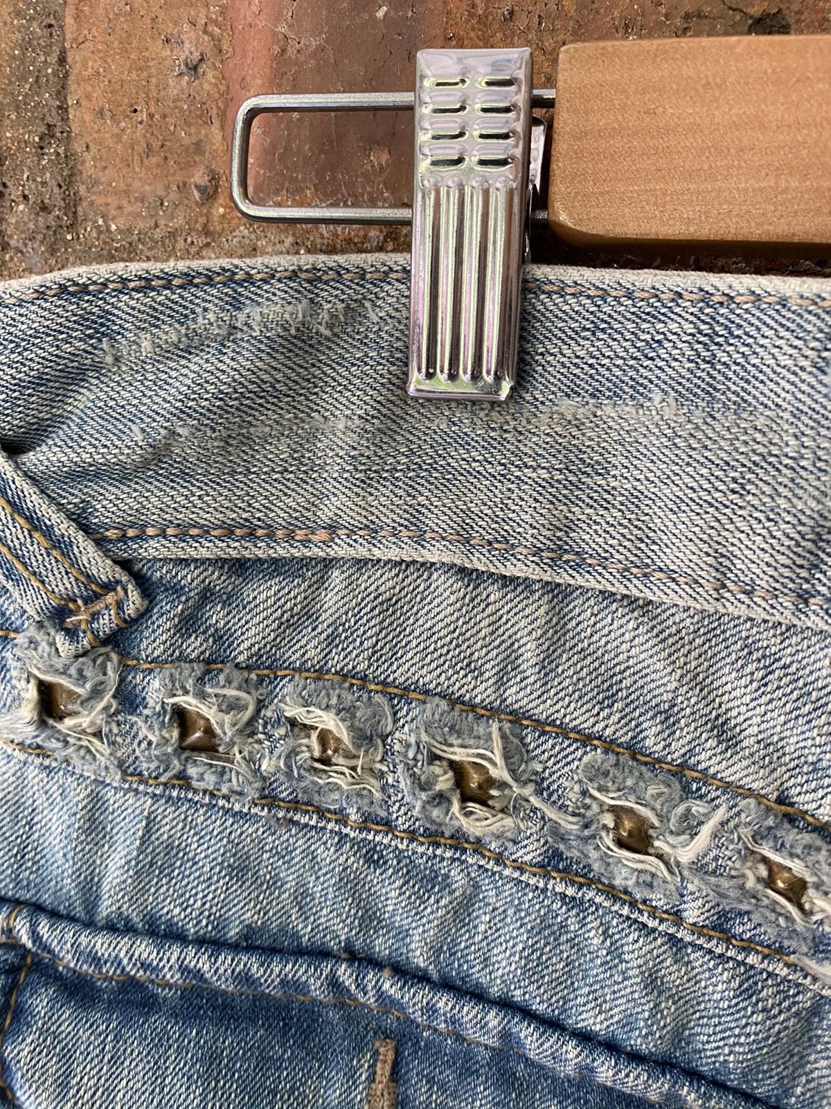 BUFFALO BOBS 2000s Stud holster distressed pants Size US 33 - 18 Thumbnail