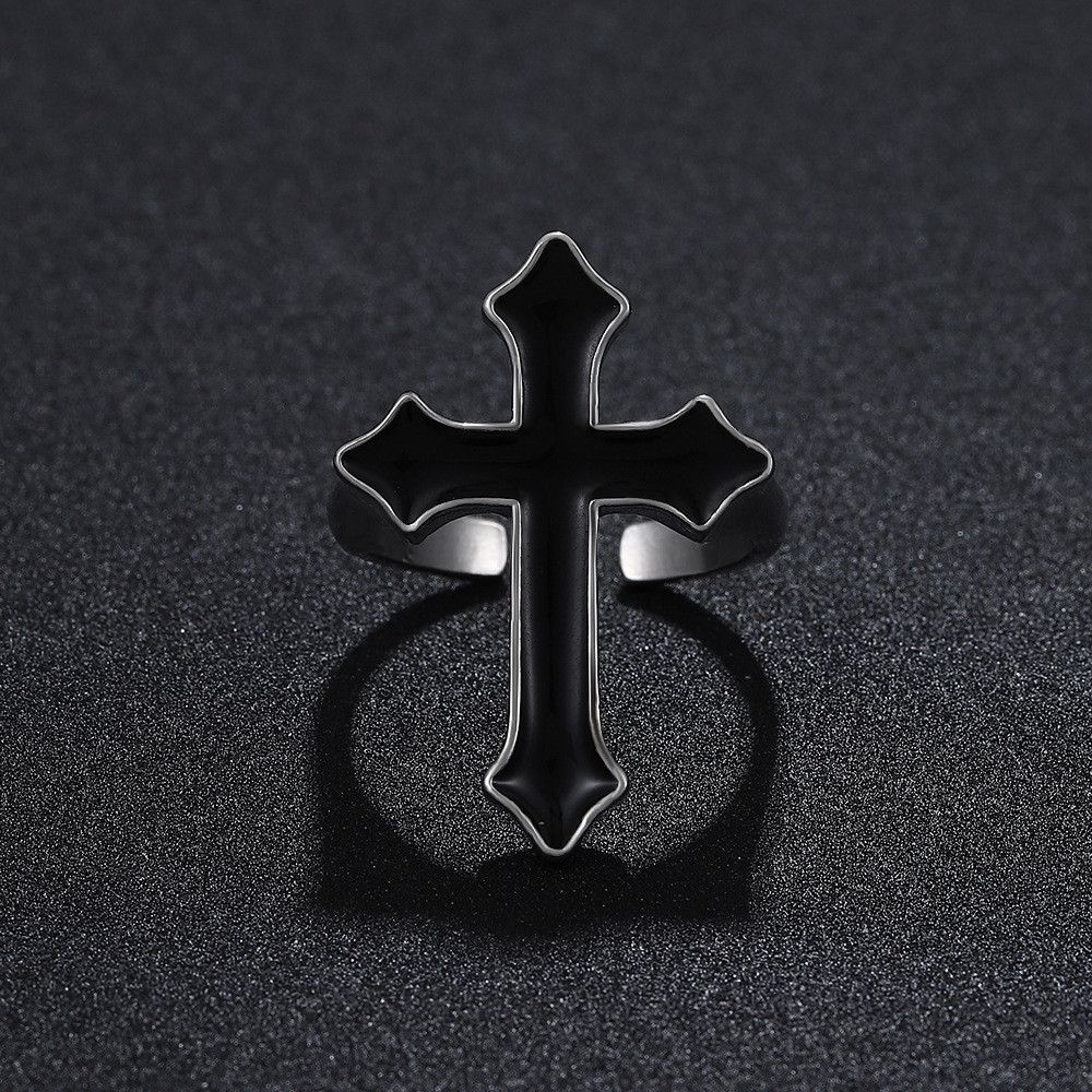 Jewelry Cross Vintage Jewelry Rings Open Chrome Ring (Size 7-13) Size ONE SIZE - 2 Thumbnail