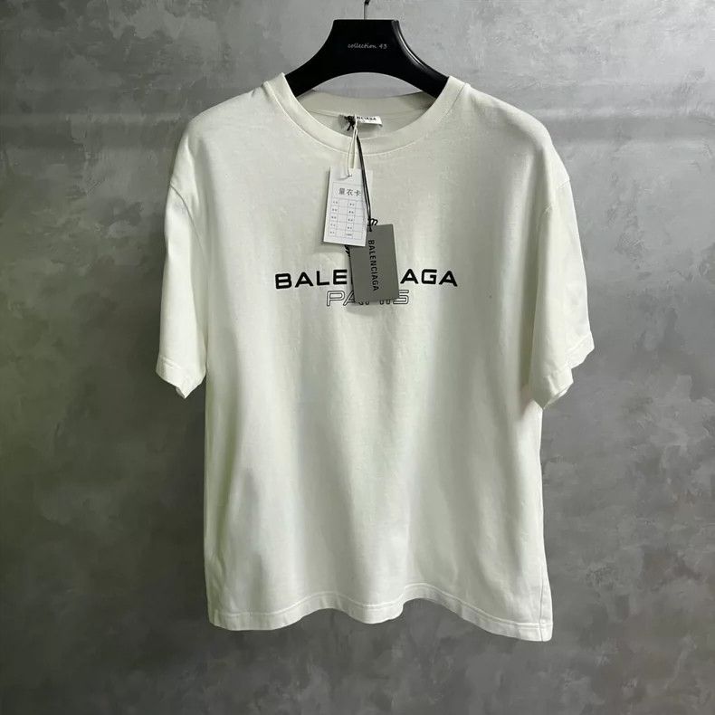 Balenciaga Balenciaga White Graphic Short Sleeve T-shirt - dmc Size US M / EU 48-50 / 2 - 1 Thumbnail