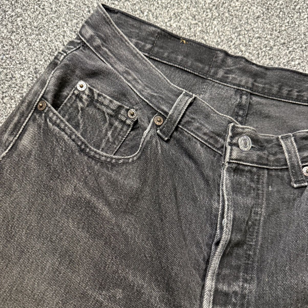 14th Addiction Vintage 90s Levis 501 Black Denim W31 Size US 31 - 12 Thumbnail