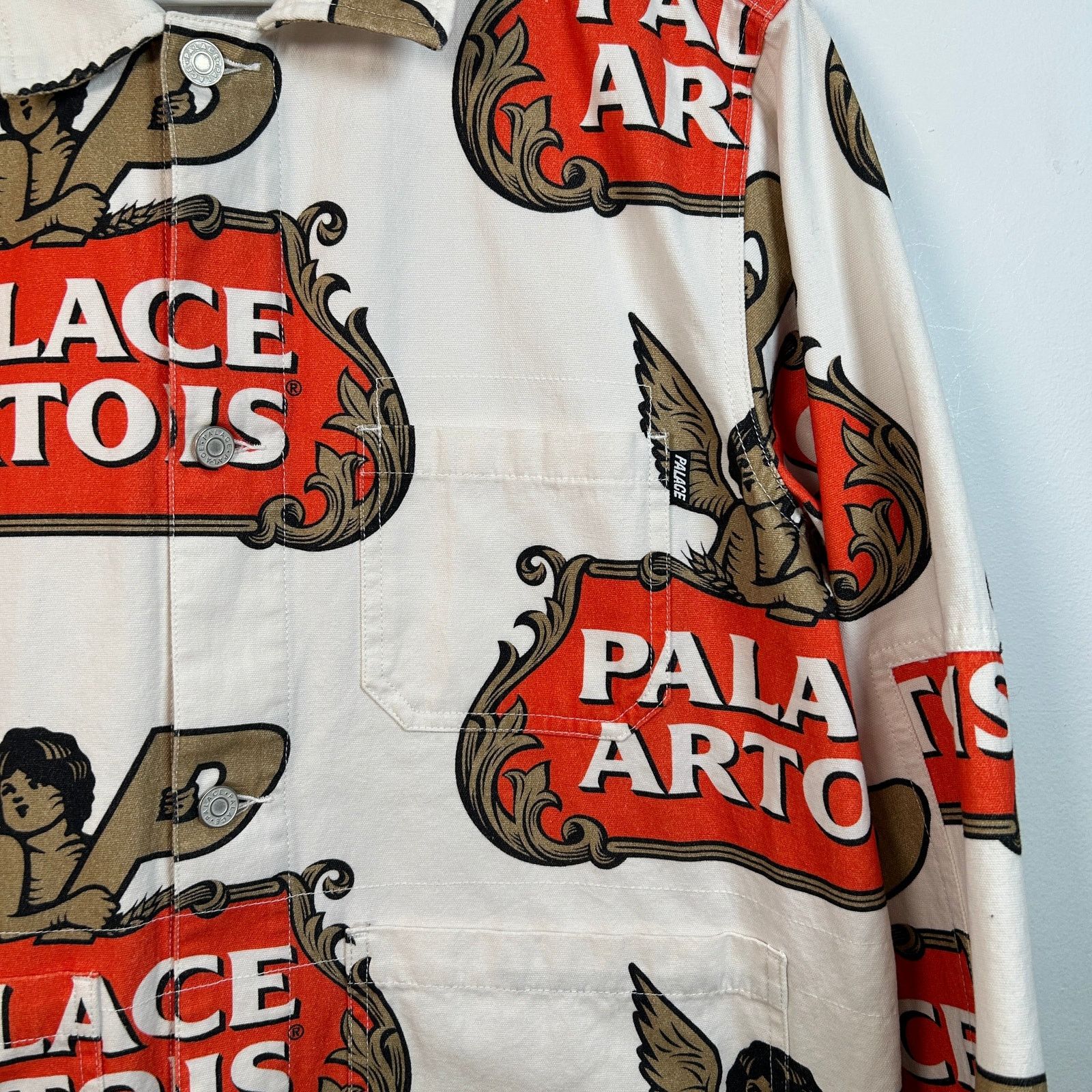 Palace × Stella McCartney Palace x Stella Artois All Over Logo Print Jean Jacket Size US L / EU 52-54 / 3 - 2 Thumbnail