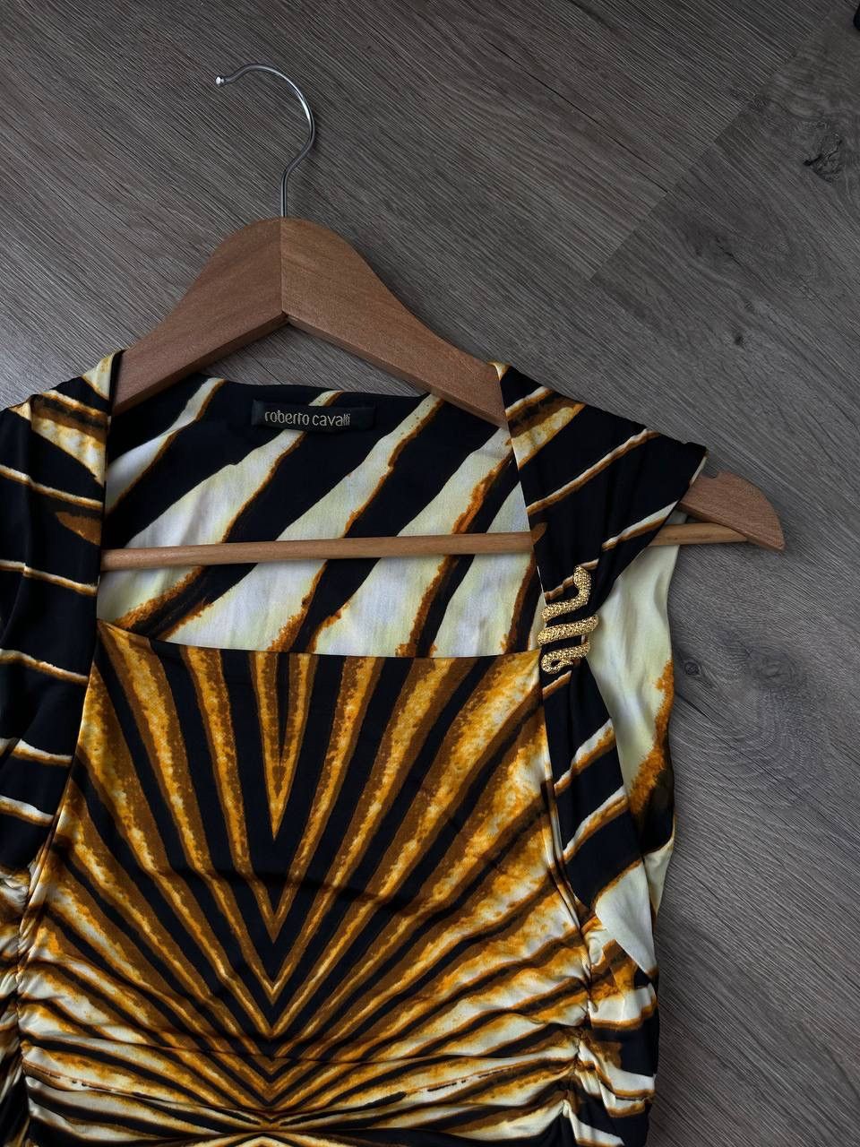 Japanese Brand × Roberto Cavalli × Vintage Vintage Roberto Cavalli Spring Striped Evening Womens Dress Size XS / US 0-2 / IT 36-38 - 8 Thumbnail