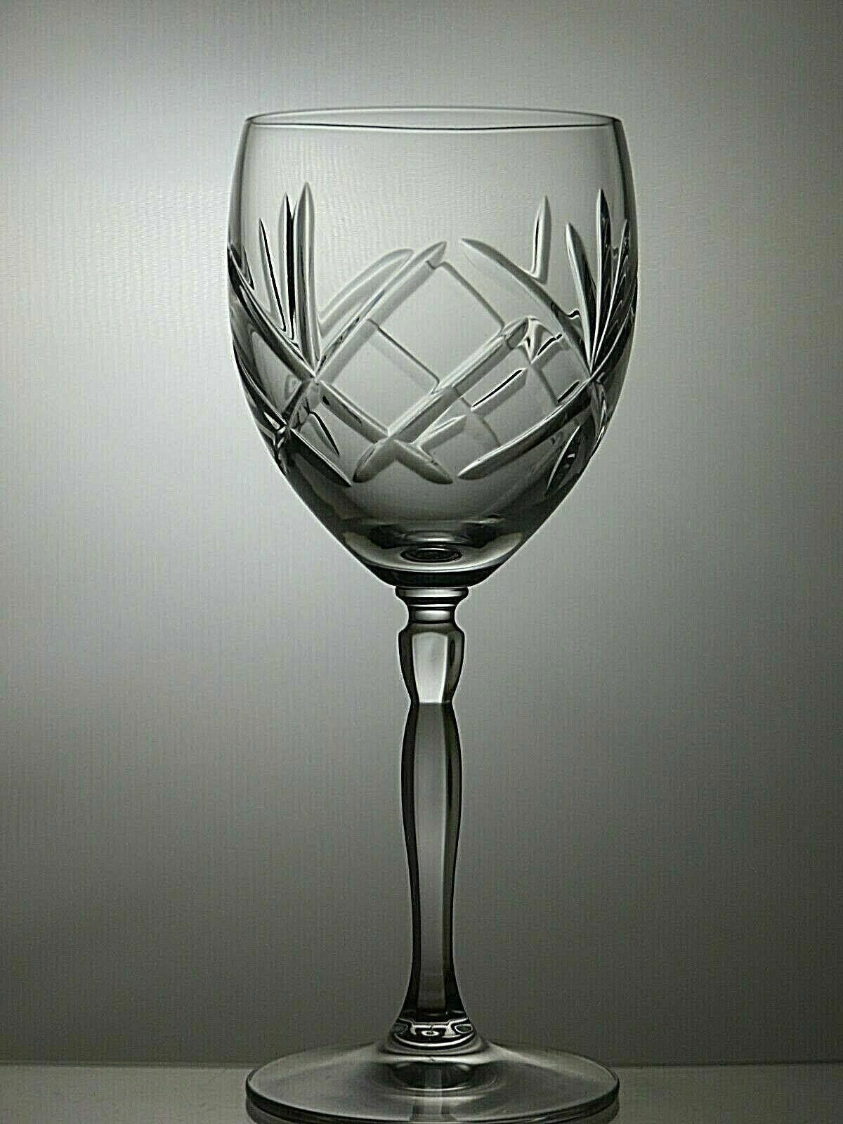 The Unbranded Brand Lead Crystal Cut Glass Set Of 2 Water Goblets 8" Size ONE SIZE - 5 Thumbnail