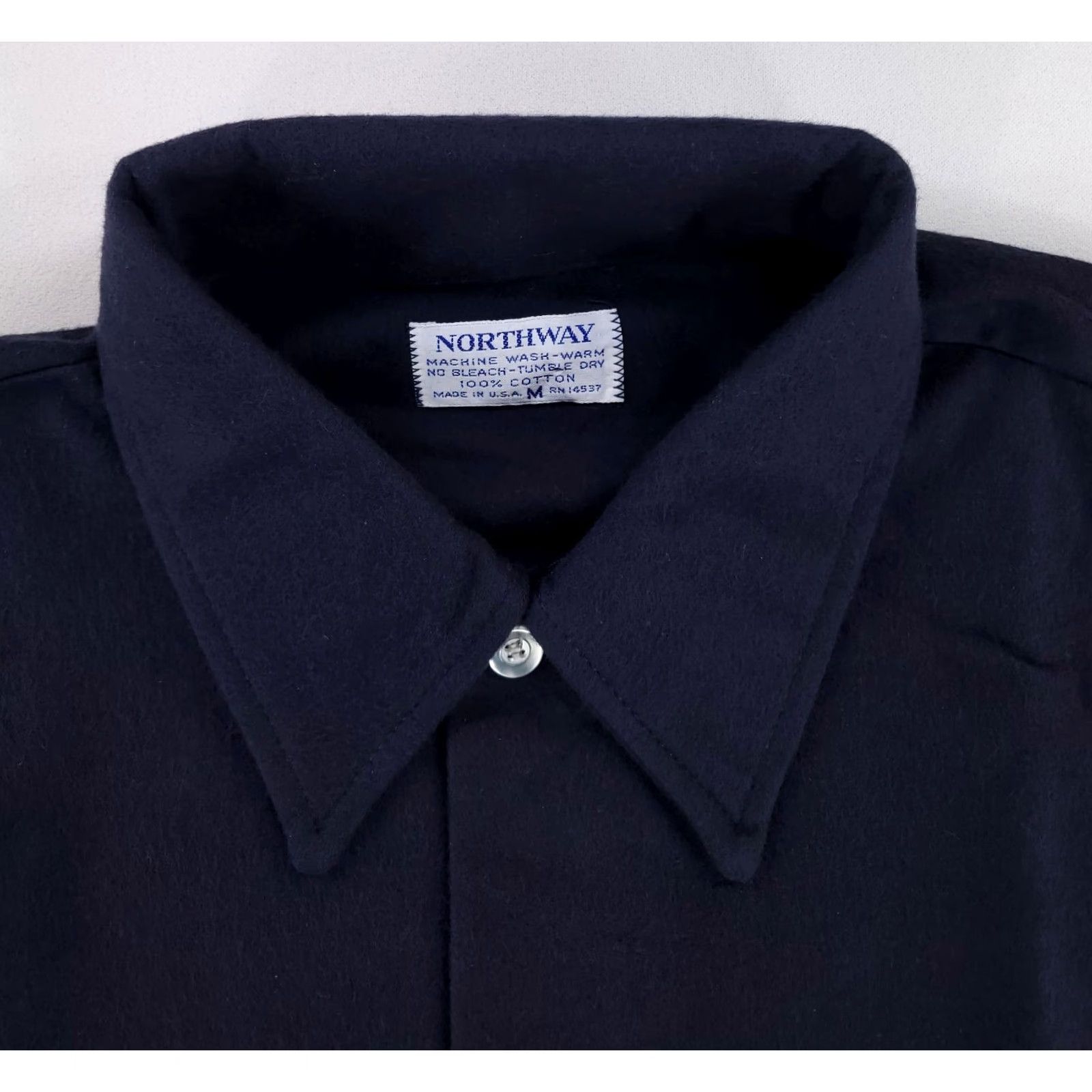 Vintage VINTAGE Northway Button-Up Shirt Chamois 70s Blue Made USA Mens M Shirt Size US M / EU 48-50 / 2 - 2 Thumbnail