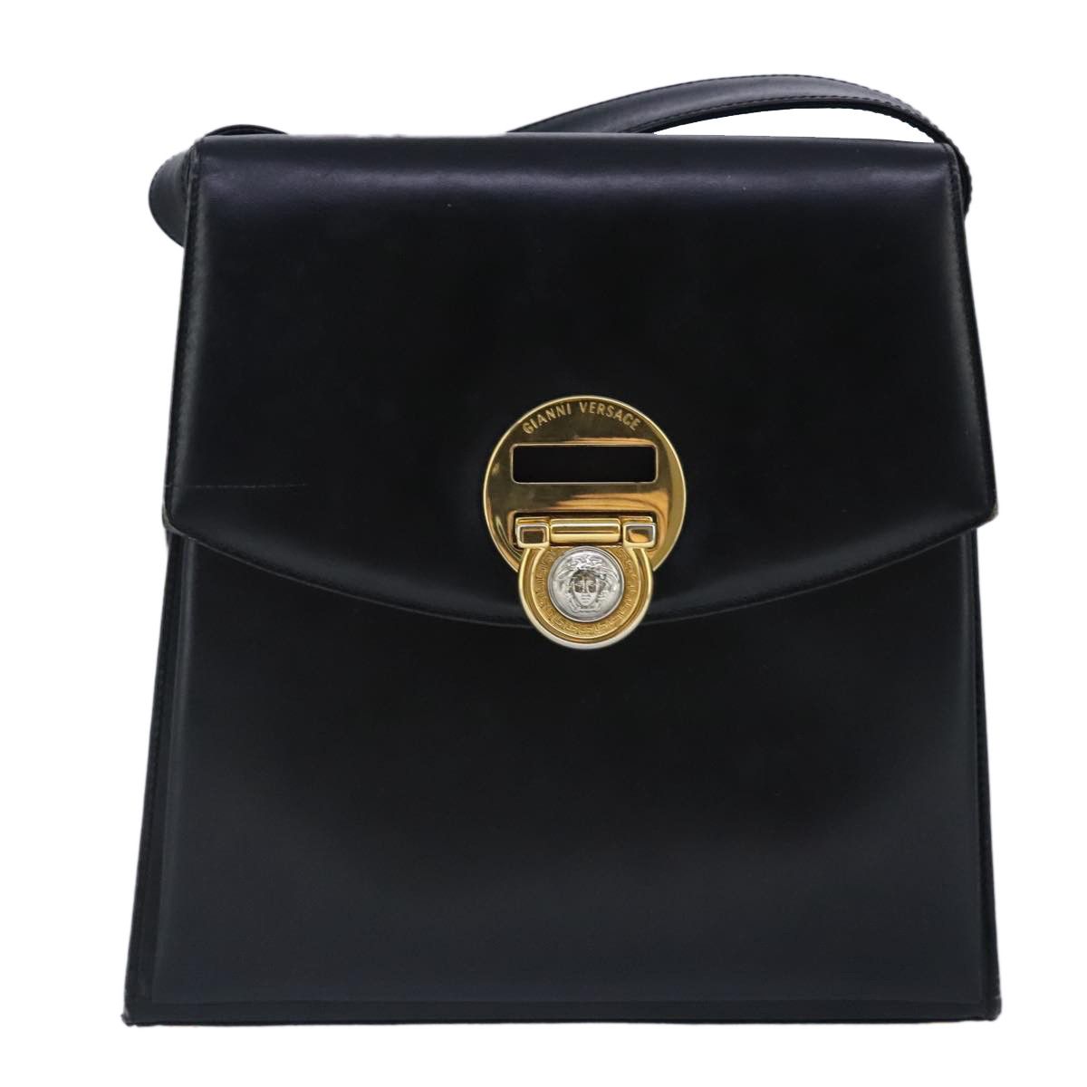 Versace Black Leather Shoulder Bag (Pre-Owned) Size ONE SIZE - 1 Thumbnail