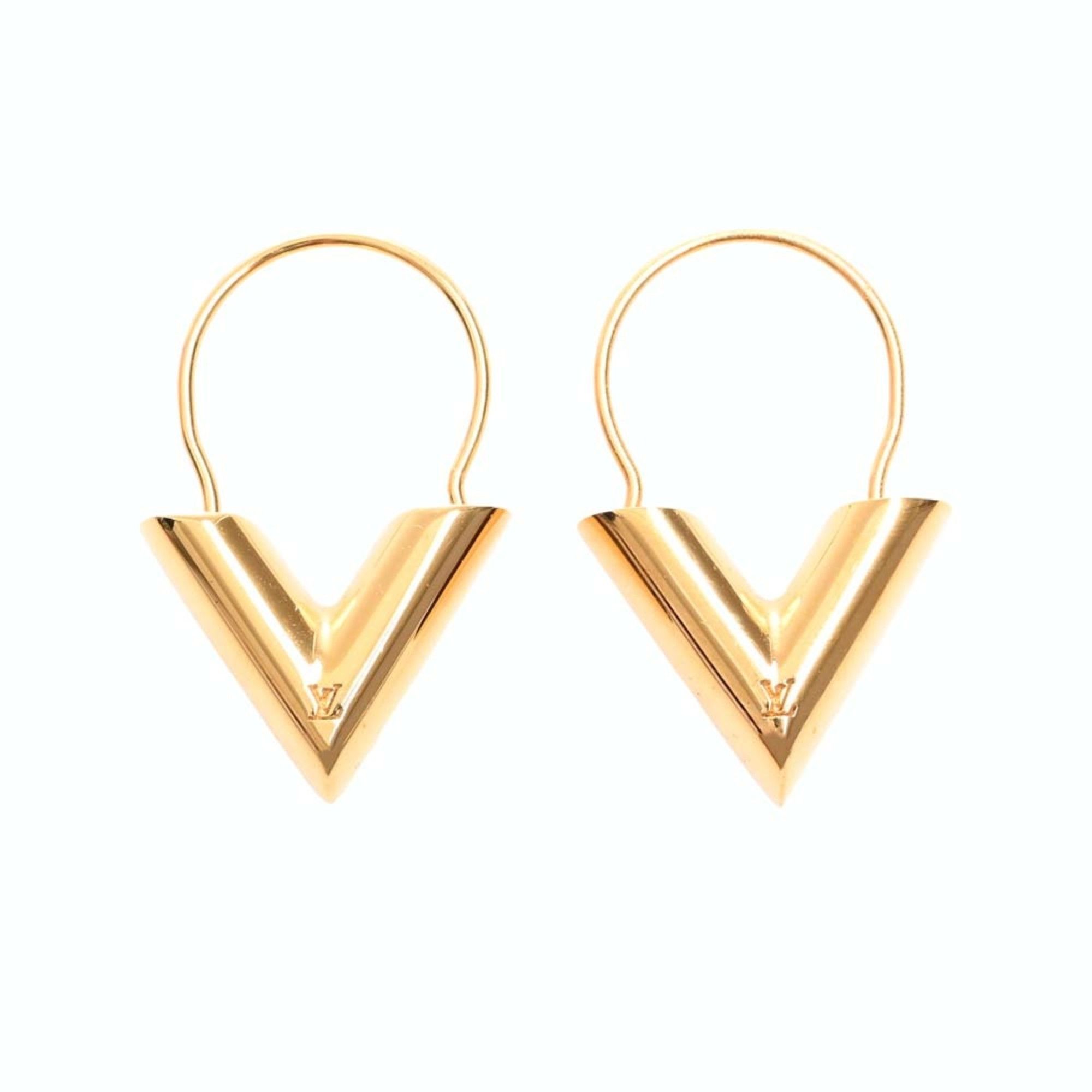Louis Vuitton, Jewelry, Louis Vuitton Bookle Dreille Hoop Louise Earrings  M64288 Gold