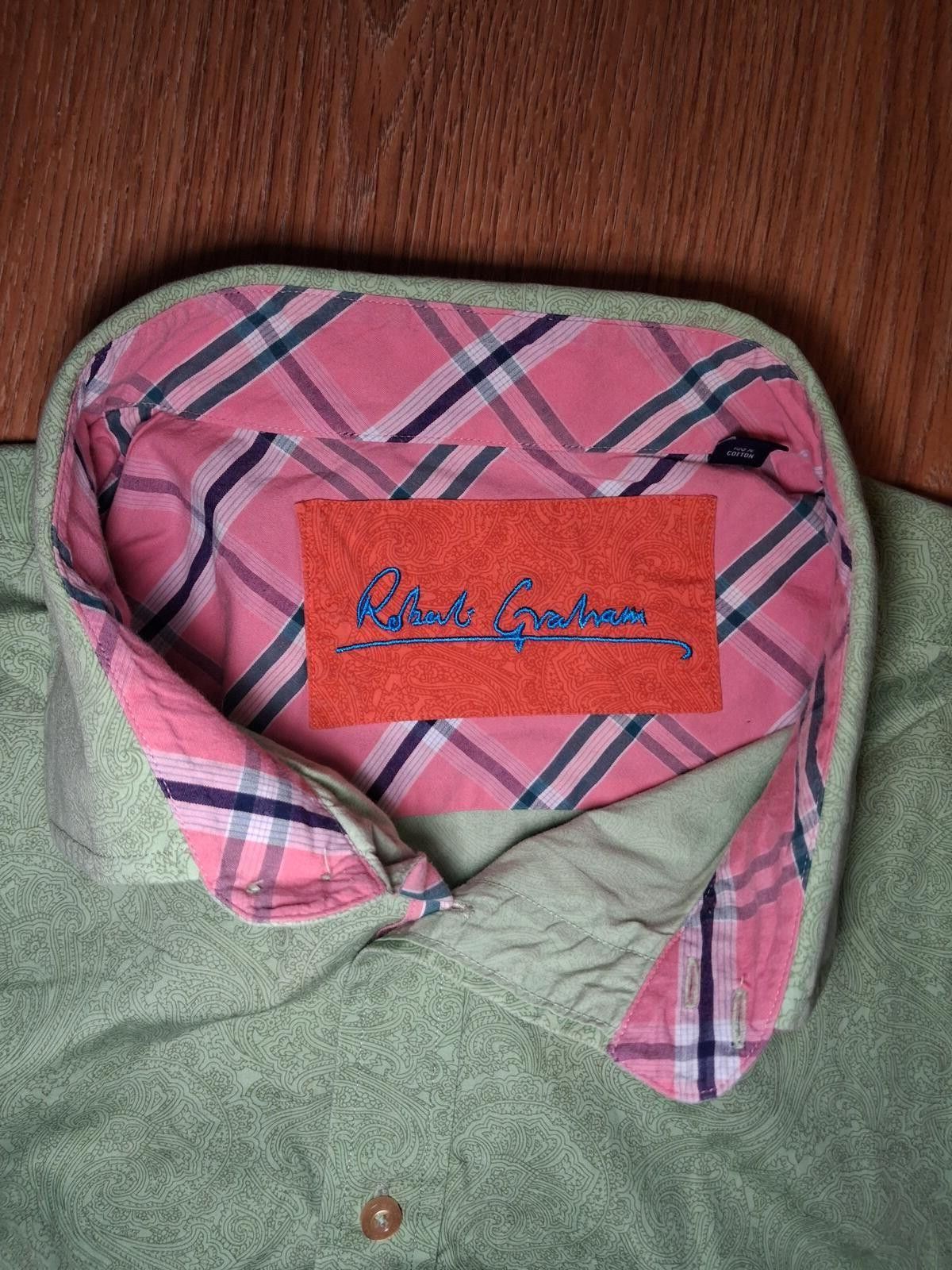 Robert Graham Robert Graham Button Up Shirt Mens 4XL Green Cotton Paisley Size US XXL / EU 58 / 5 - 5 Thumbnail