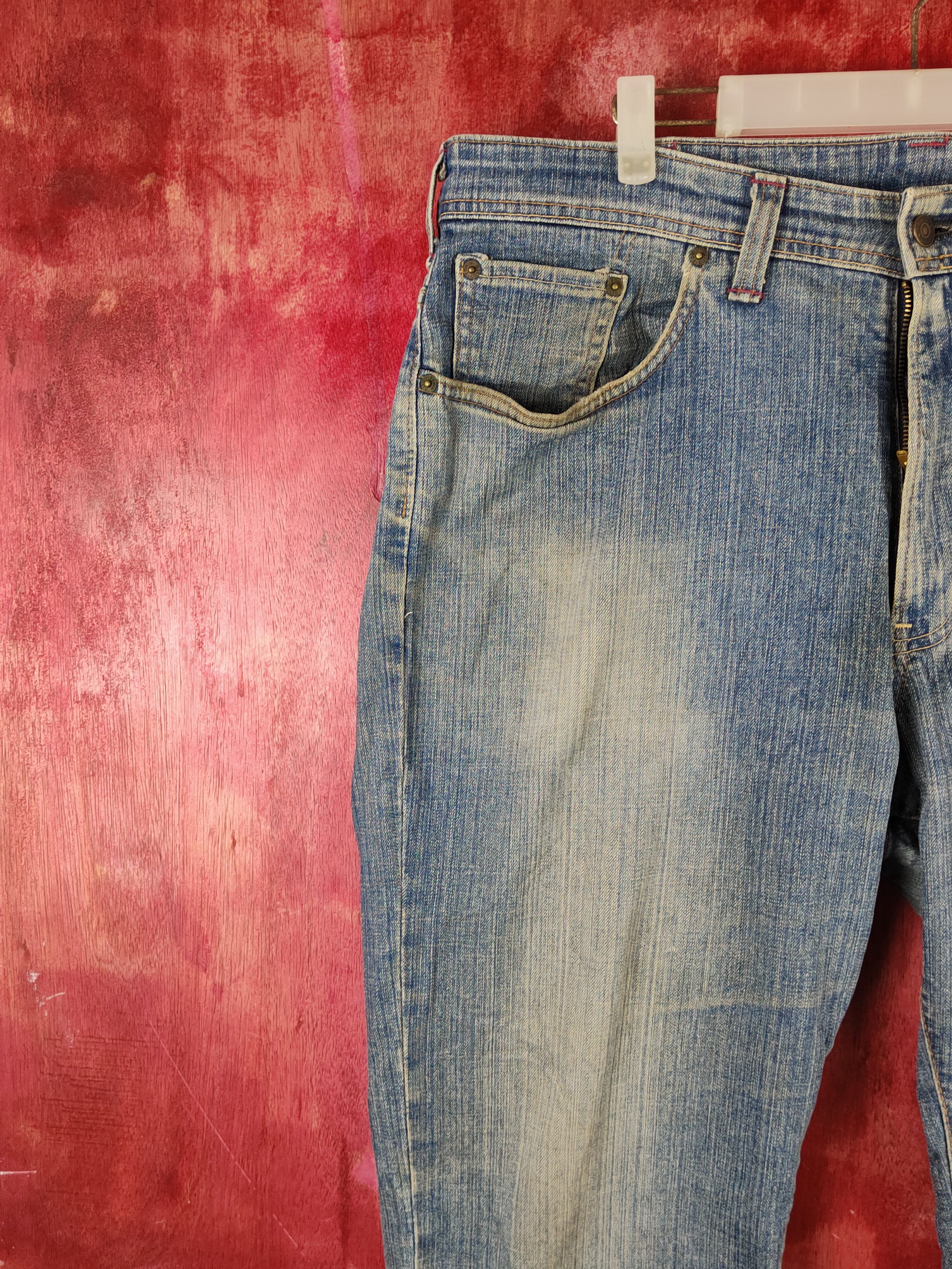 Edwin Edwin Blue Faded Distressed Ripped Jeans #S2238 Size US 39 - 3 Thumbnail