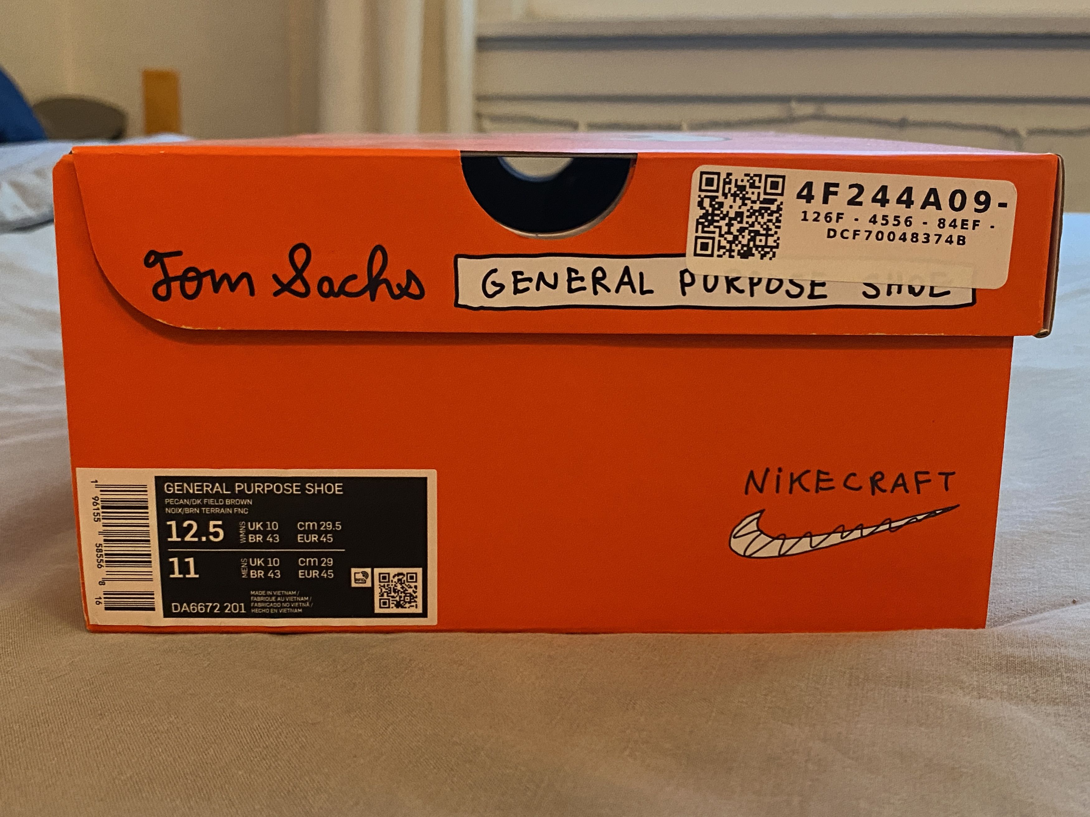 Nike Tom Sachs General Purpose Shoe Pecan/Dark field brown Size US 11 / EU 44 - 3 Thumbnail