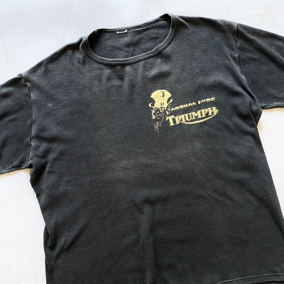 Harley Davidson 70-80s Norman Hyde Triumph Faded Harley Davidson T-Shirt Size US S / EU 44-46 / 1 - 2 Thumbnail