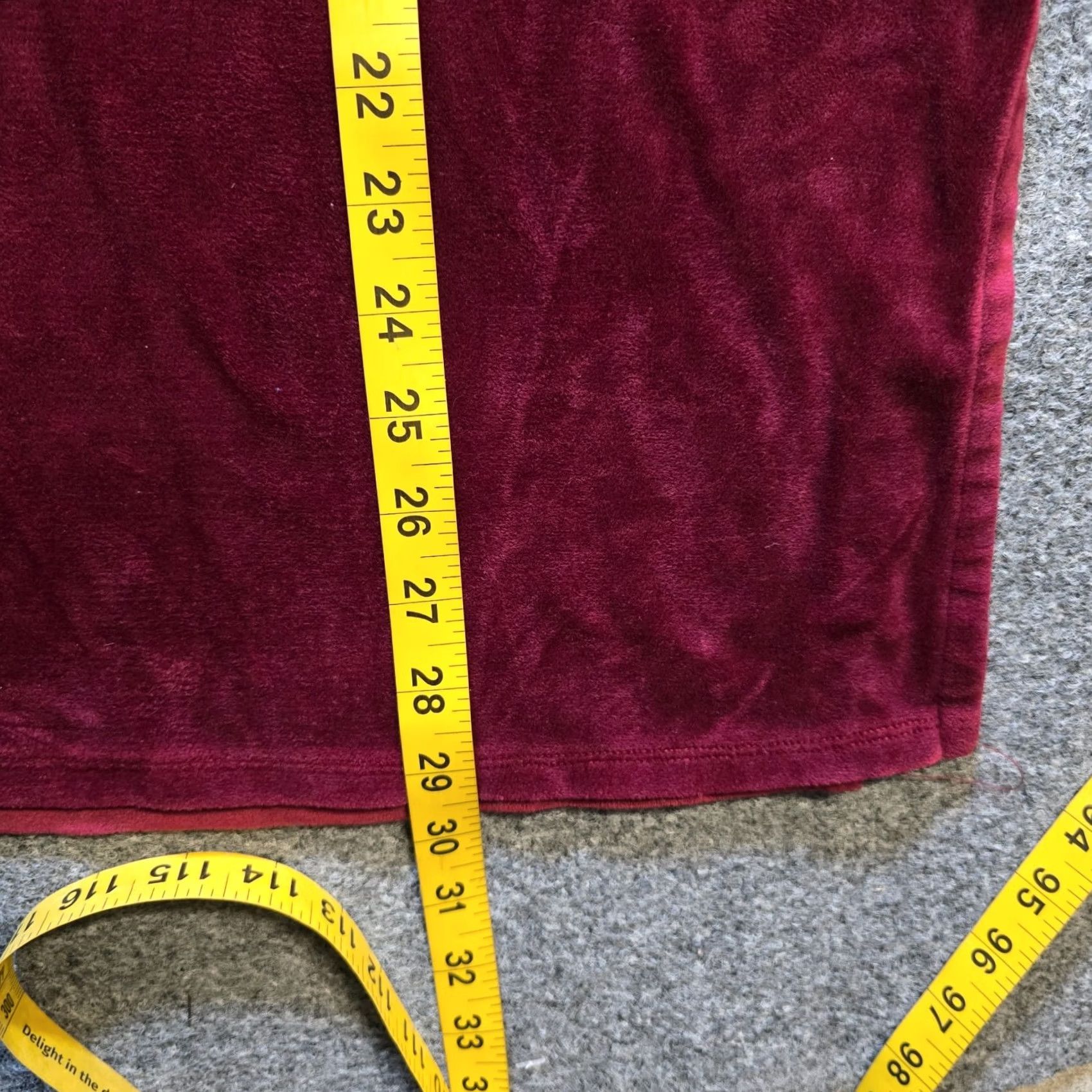 J. Jill J. Jill Top Womens XL Petite Red Velour Long Sleeve Stretch Casual Career Shirt Size XL / US 12-14 / IT 48-50 - 6 Thumbnail