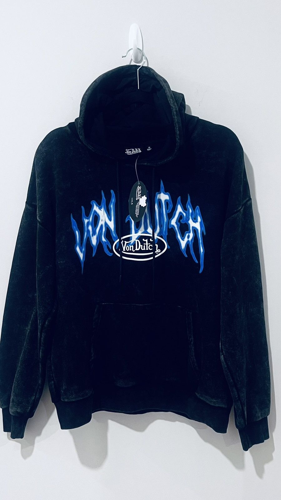 Von Dutch Von Dutch Flame Logo Hoodie Black Distressed Wash Size M NWT Size US M / EU 48-50 / 2 - 6 Thumbnail