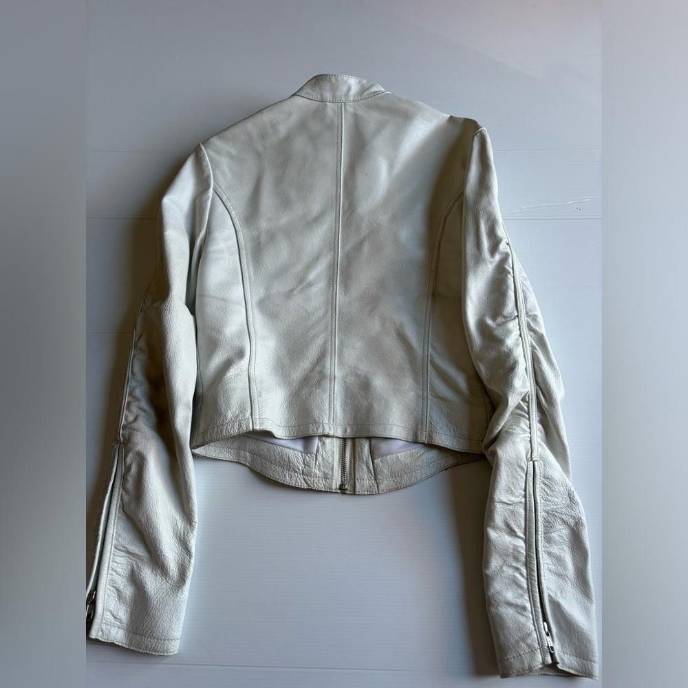 Le Chateau Y2K Le Chateau white 100% Pig Leather Jacket Size M / US 6-8 / IT 42-44 - 3 Thumbnail