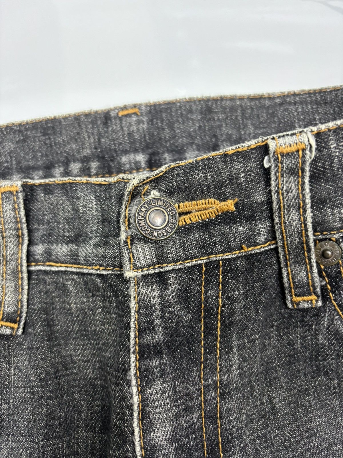 If Six Was Nine 💥FLARE JEANS 80s Style Muddy Bobson Bootcut Distress Denim Size US 29 - 8 Thumbnail