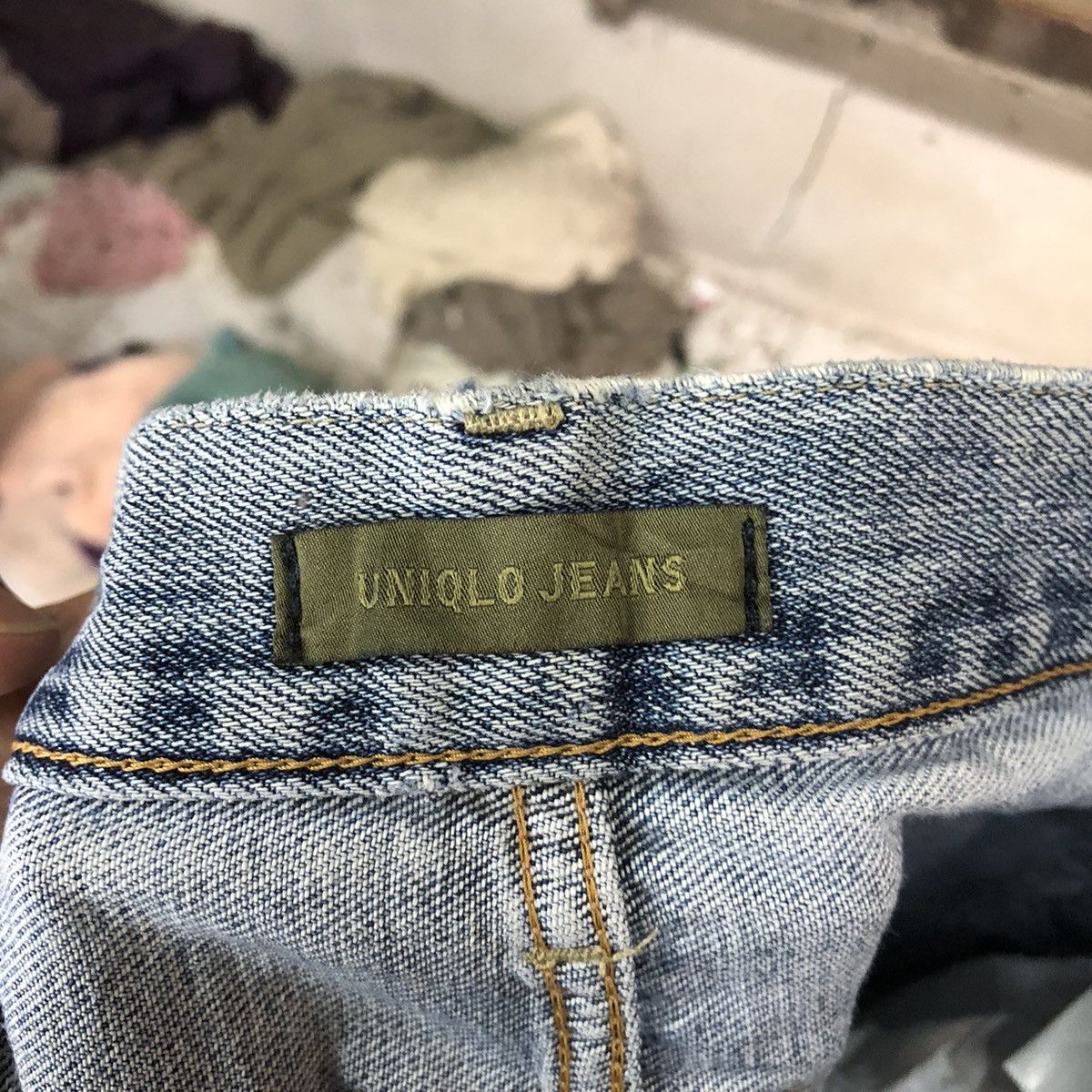 Japanese Brand Uniqlo Jeans vintage ripped faded Blue Denim Pants #7385 Size US 31 - 15 Thumbnail