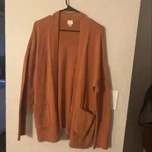 Other Burnt Orange Open-Front Cardigan Size XL / US 12-14 / IT 48-50 - 2 Thumbnail