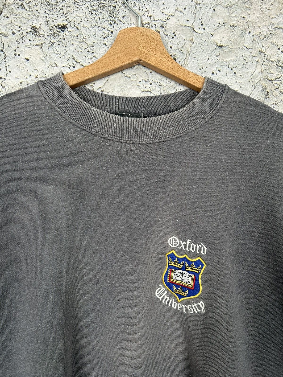 Vintage Vintage 90s Oxford University Grey Crewneck USA Rare Size US XL / EU 56 / 4 - 3 Thumbnail