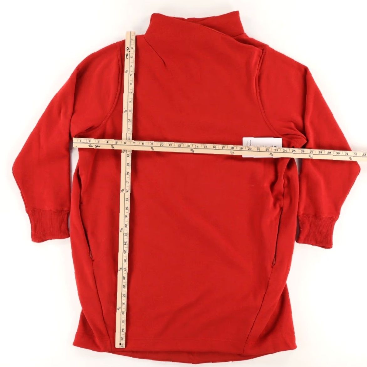 Athleta Athleta Cozy Karma Mock Neck Dress Red Women's 2X Shirt Long Sleeve Crew Neck Size XXL / US 16-18 / IT 52-54 - 3 Thumbnail
