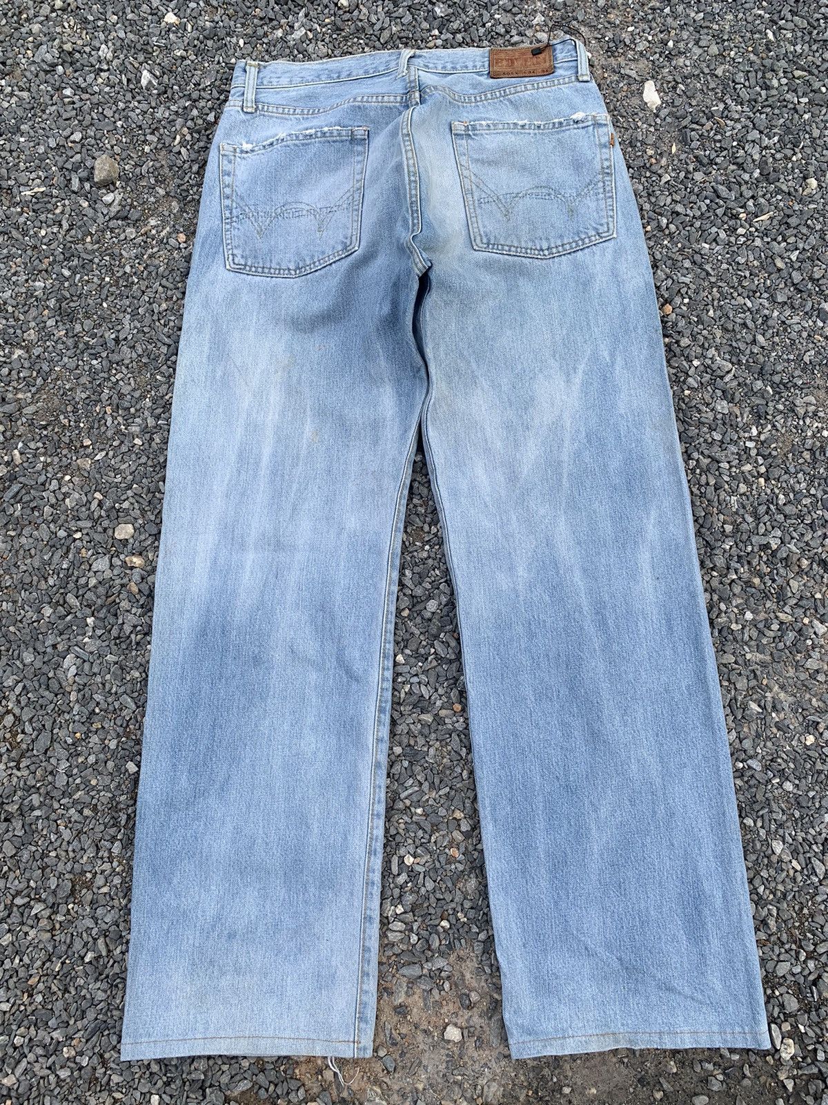 Kapital VINTAGE EDWIN 505X SELVEDGE FADED BAGGY DISTRESSED DENIM Size US 32 / EU 48 - 2 Thumbnail