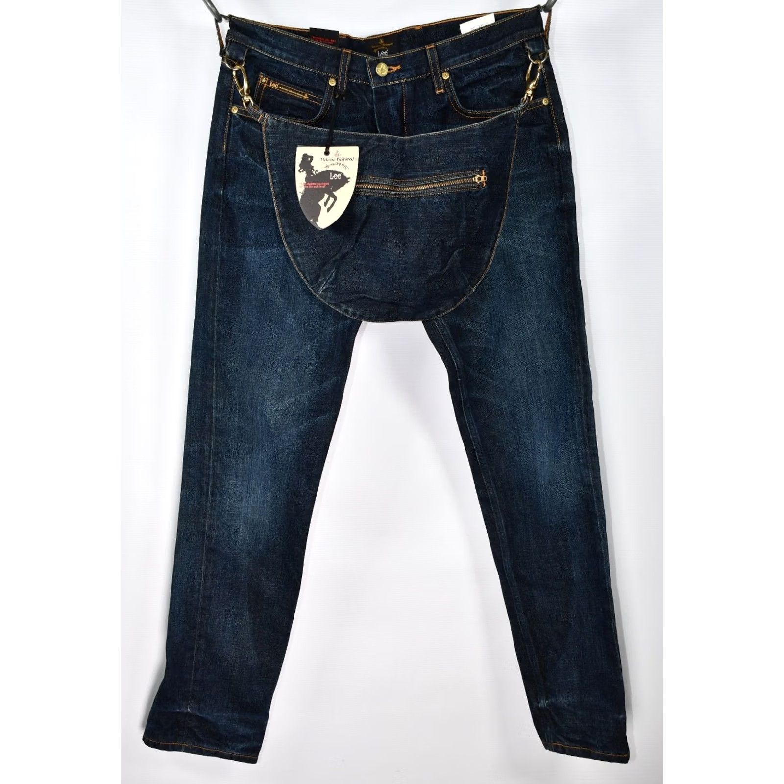 Vivienne Westwood VIVIENNE WESTWOOD AGLOMANIA x LEE Jeans Men W30 L34 Blue 5-Pocket Denim Cotton Regular Size 30 XS-Longest? Size US 30 / EU 46 - 2 Thumbnail
