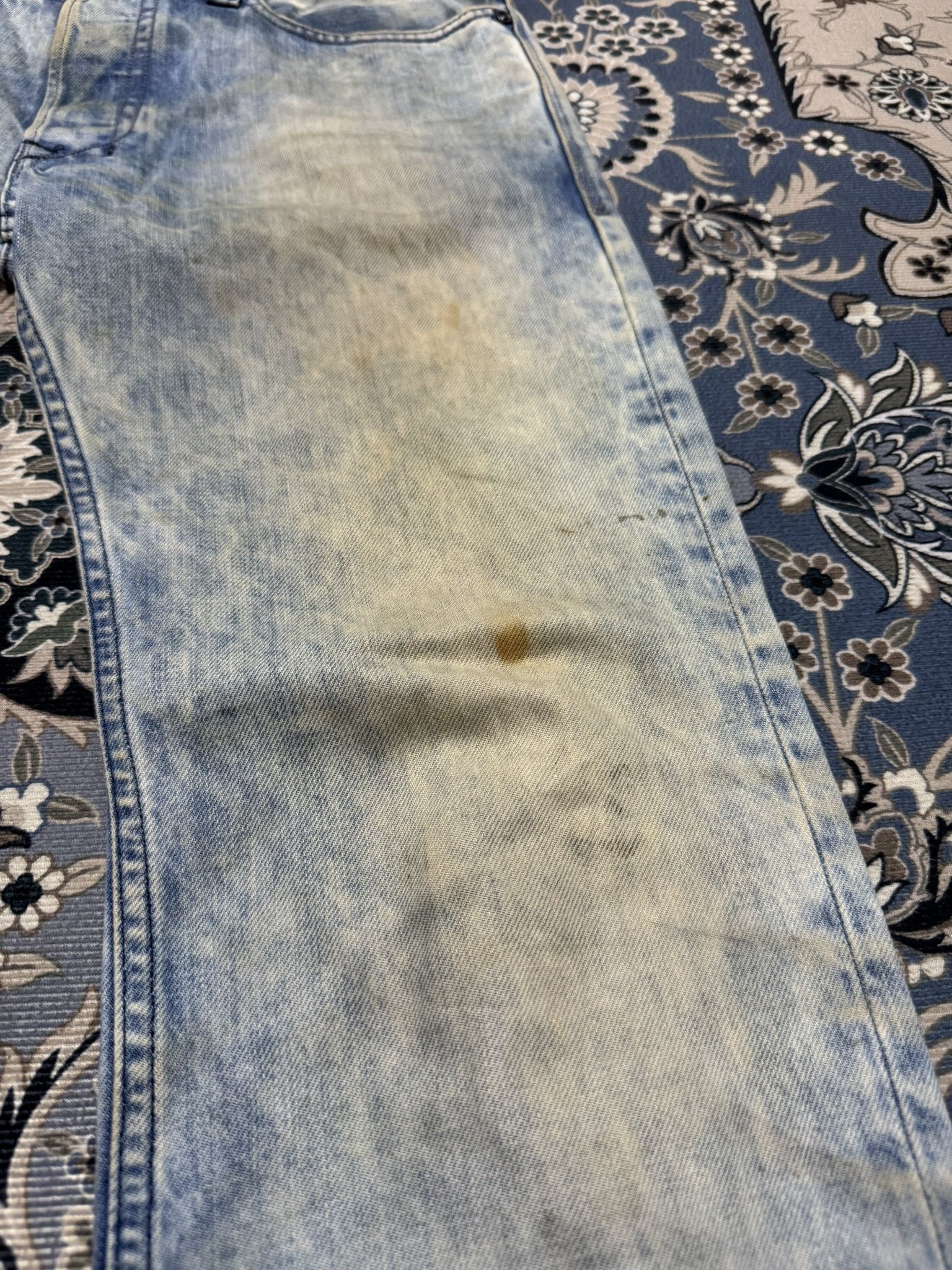 Diesel × Rusty Diesel Safado Rusty Acid Wash Denim Jeans Buttonfly Size US 29 - 4 Thumbnail