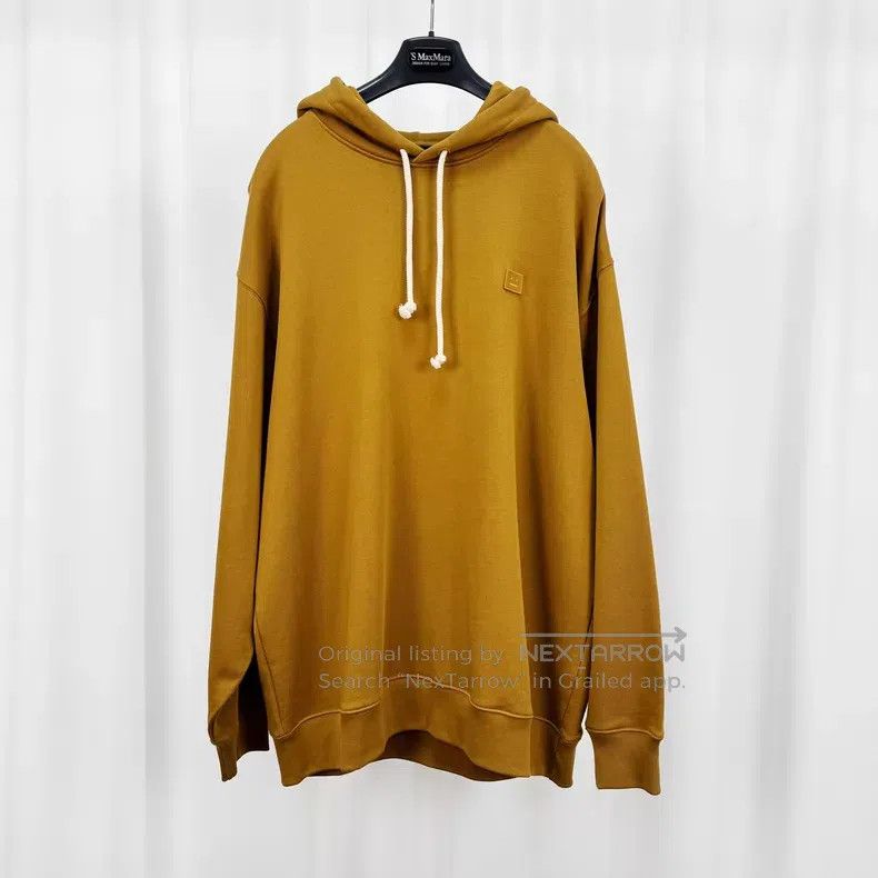 Acne Studios Acne Studios Ginger Yellow Embroidered Smile Hoodie Size US M / EU 48-50 / 2 - 1 Thumbnail