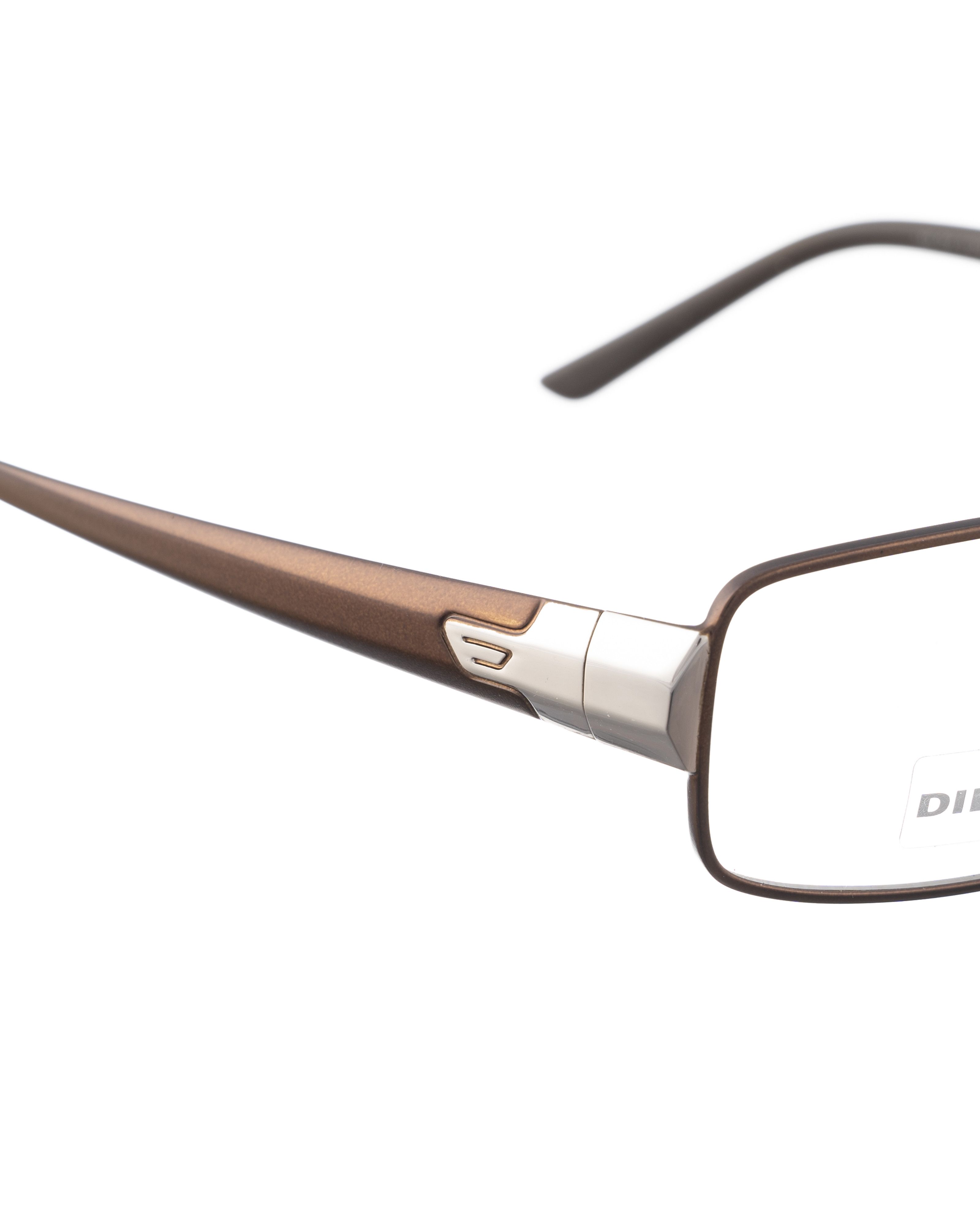 Diesel Diesel 90s Metallic Rectangular Chocolate Brown Glasses Size ONE SIZE - 3 Thumbnail