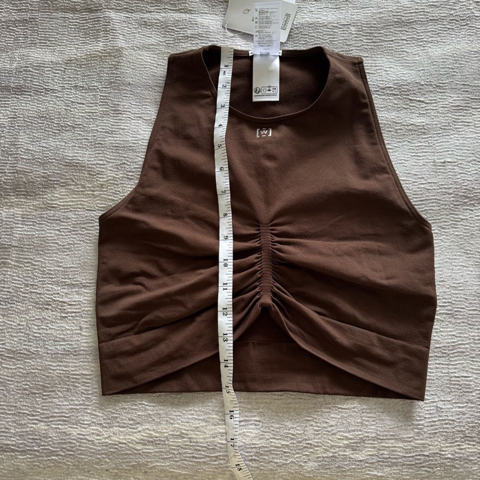 Wolford NWT! Wolford Women's Brown Ruched Crop Top, Size S Size S / US 4 / IT 40 - 9 Thumbnail