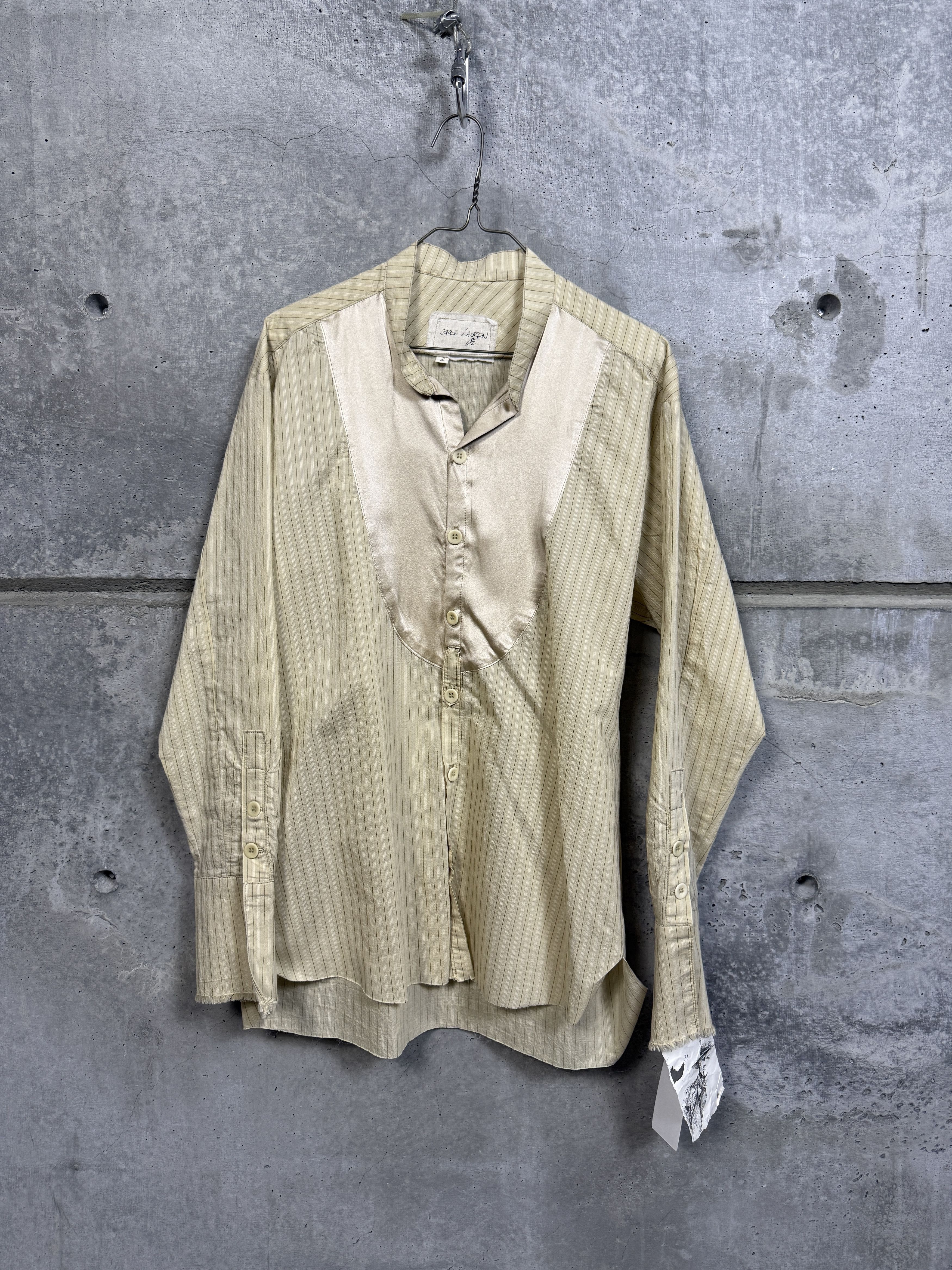 Greg Lauren Greg Lauren Ivory Stripe Classic Studio Shirt Size US M / EU 48-50 / 2 - 1 Thumbnail