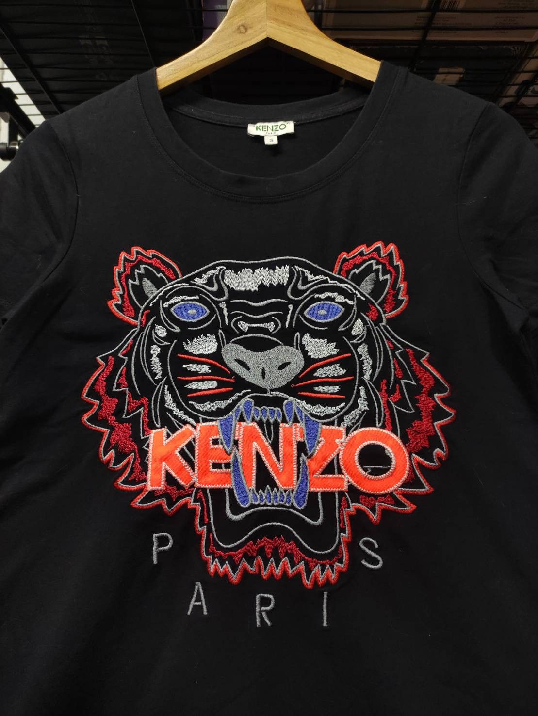 Kenzo Kenzo Paris Big Logo Tiger Embroidered T-shirt Size US S / EU 44-46 / 1 - 1 Thumbnail