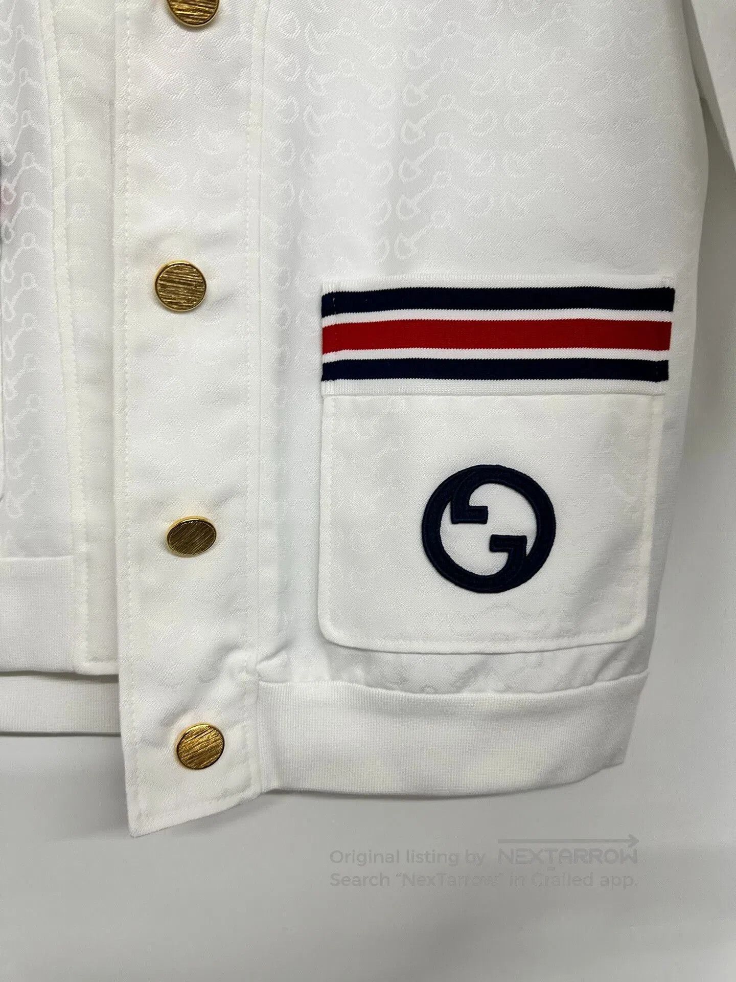 Gucci Gucci White Striped Button Jacket. Size US S / EU 44-46 / 1 - 3 Thumbnail
