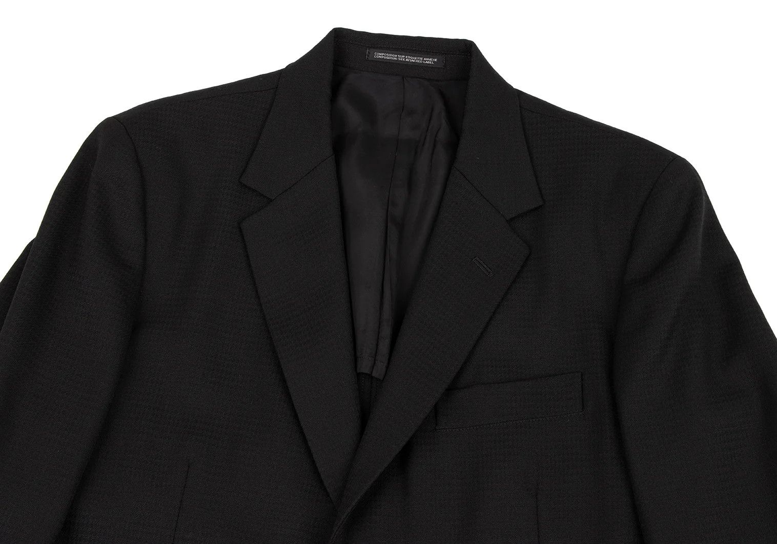 Yohji Yamamoto Yohji Yamamoto Costume Shadow Check Jacket Black 2 Size US M / EU 48-50 / 2 - 2 Thumbnail