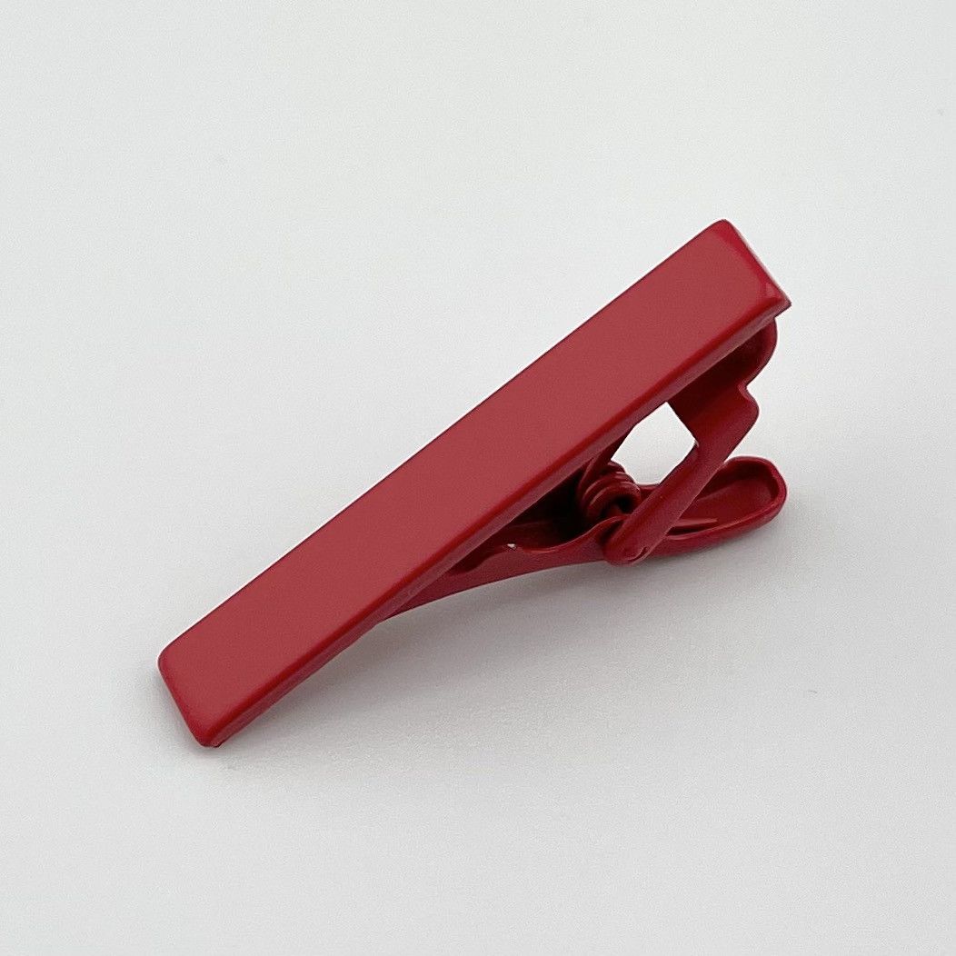 Other Men’s White Whimsy Floral Slim Necktie & Red Tie Bar Size ONE SIZE - 2 Thumbnail