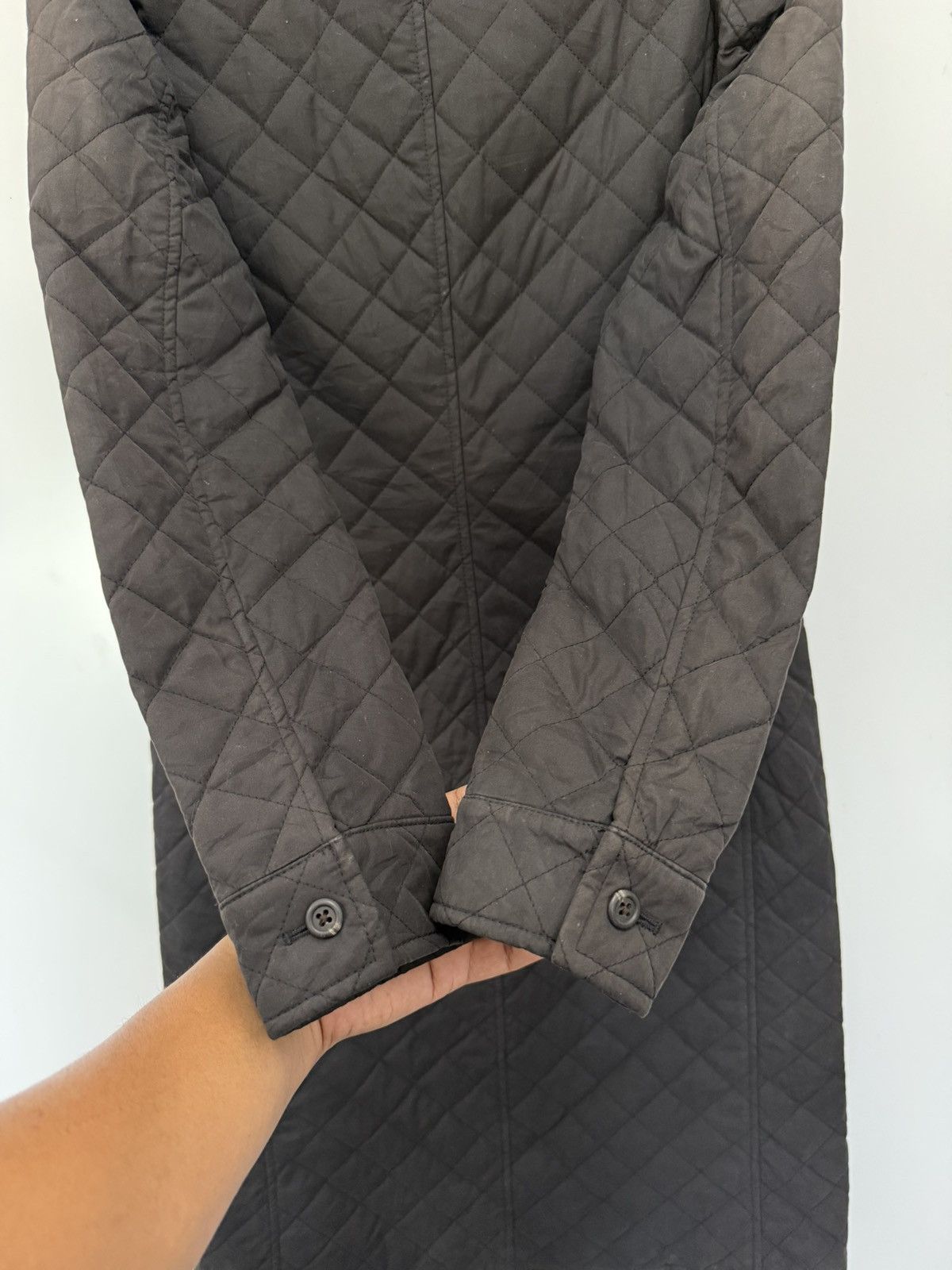 Lauren Ralph Lauren 🔥 Vintage Ralph Lauren Faded Black Quilted Long Jacket - S Size S / US 4 / IT 40 - 12 Thumbnail