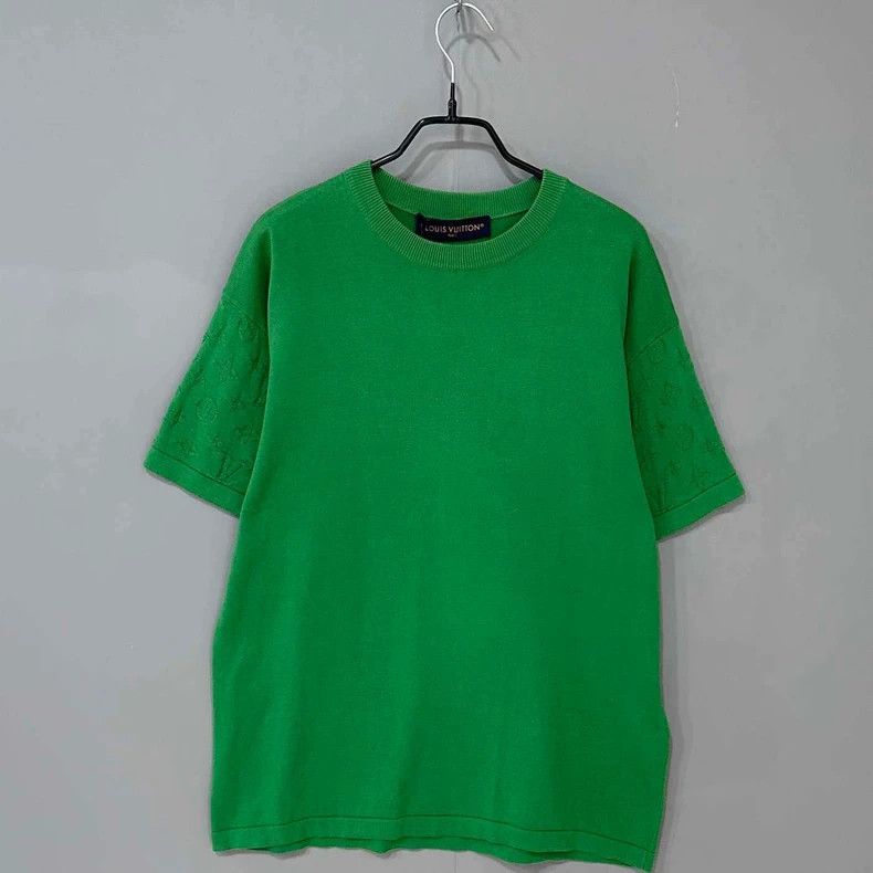 Louis Vuitton Louis Vuitton Green Knit Short Sleeve Size US S / EU 44-46 / 1 - 1 Thumbnail