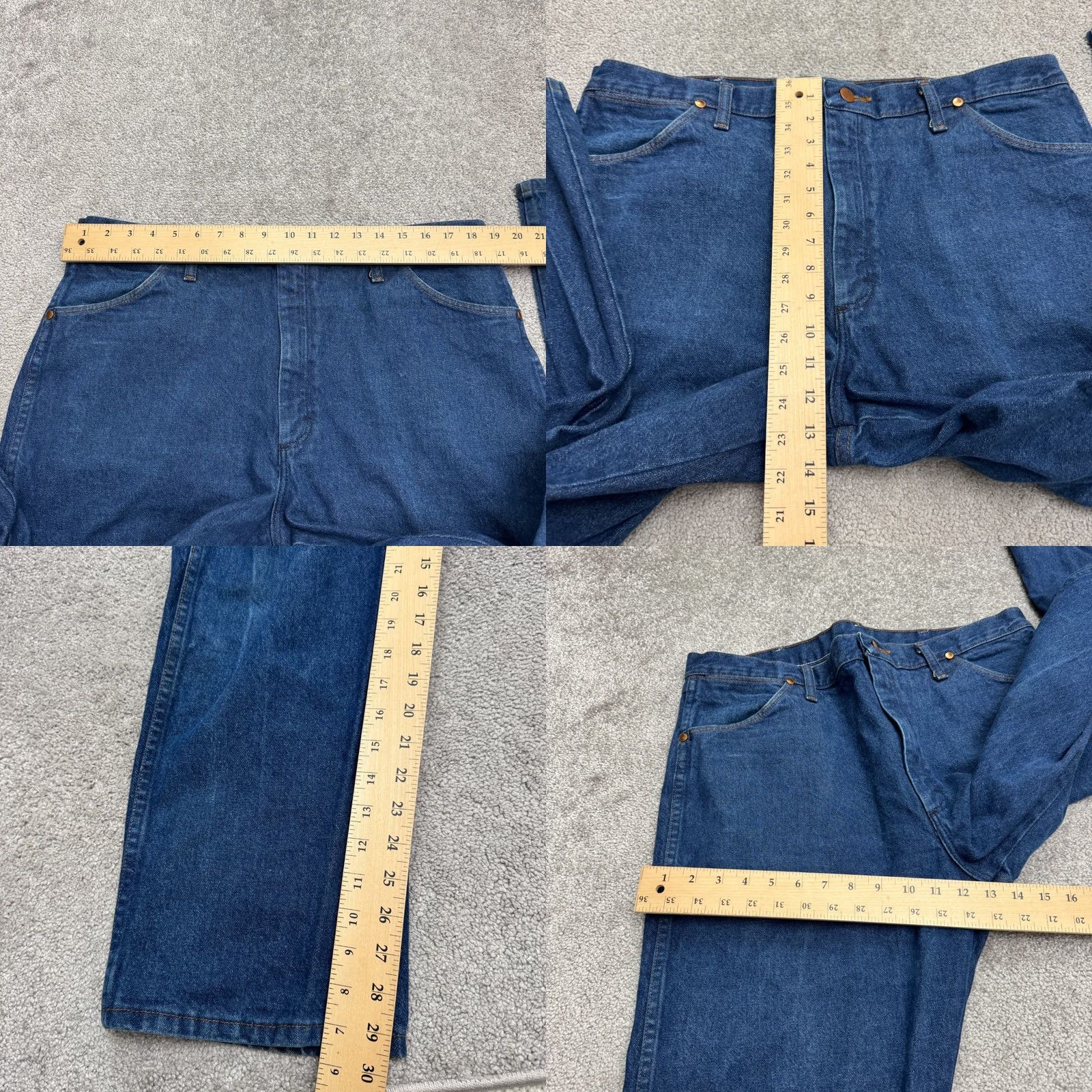 Wrangler Wrangler Jeans 13MWZ Cowboy Cut Original Fit Denim Jeans Mens 38x30 Indigo Dark Wash Size US 38 / EU 54 - 8 Thumbnail