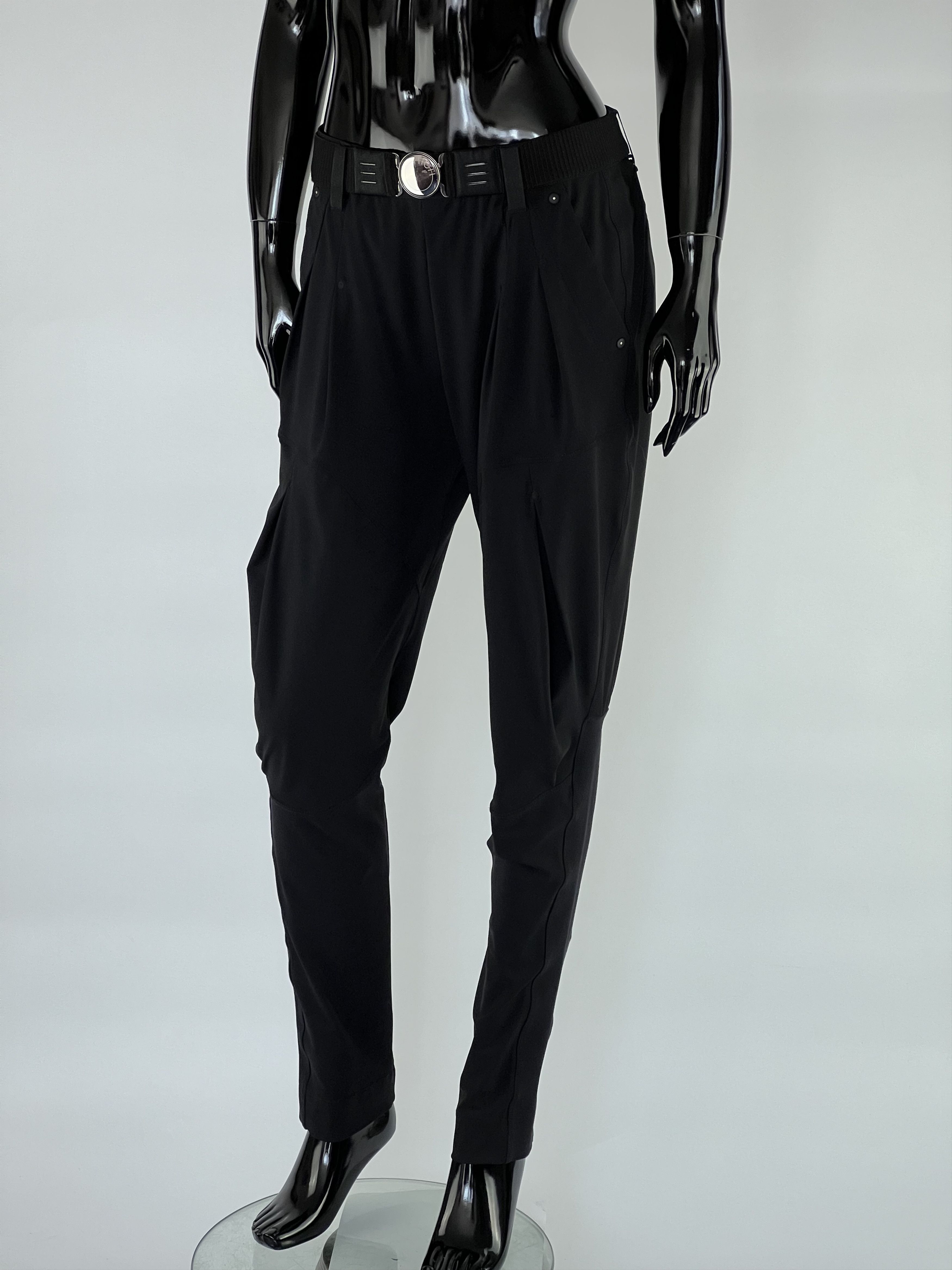 Other High Tech Women's Black Belted Pants Size US8 IT44 Size 30" / US 8 / IT 44 - 1 Thumbnail