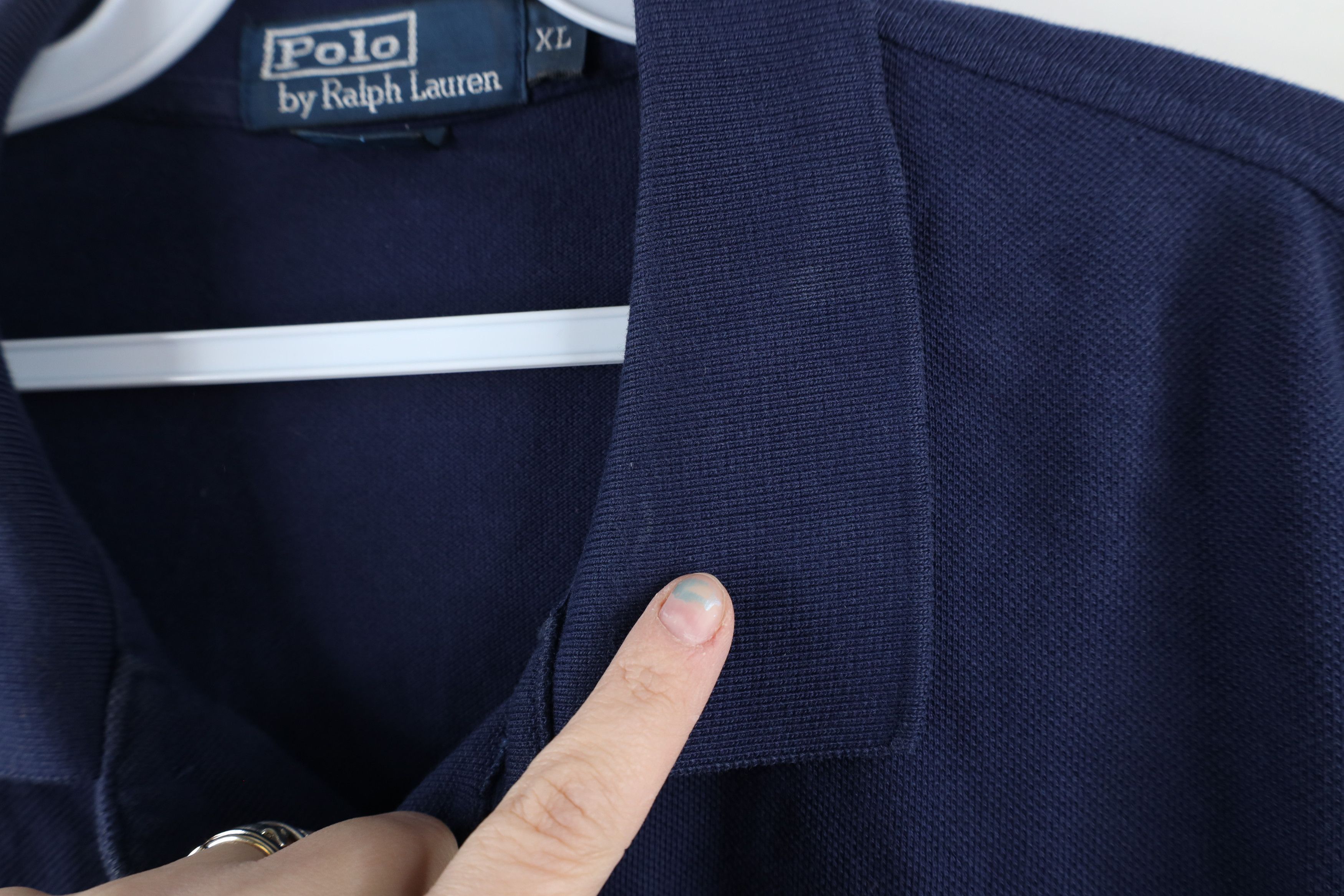 Ralph Lauren × Vintage Vintage 90s Ralph Lauren Long Sleeve Rugby Polo Shirt Blue Size US XL / EU 56 / 4 - 9 Thumbnail