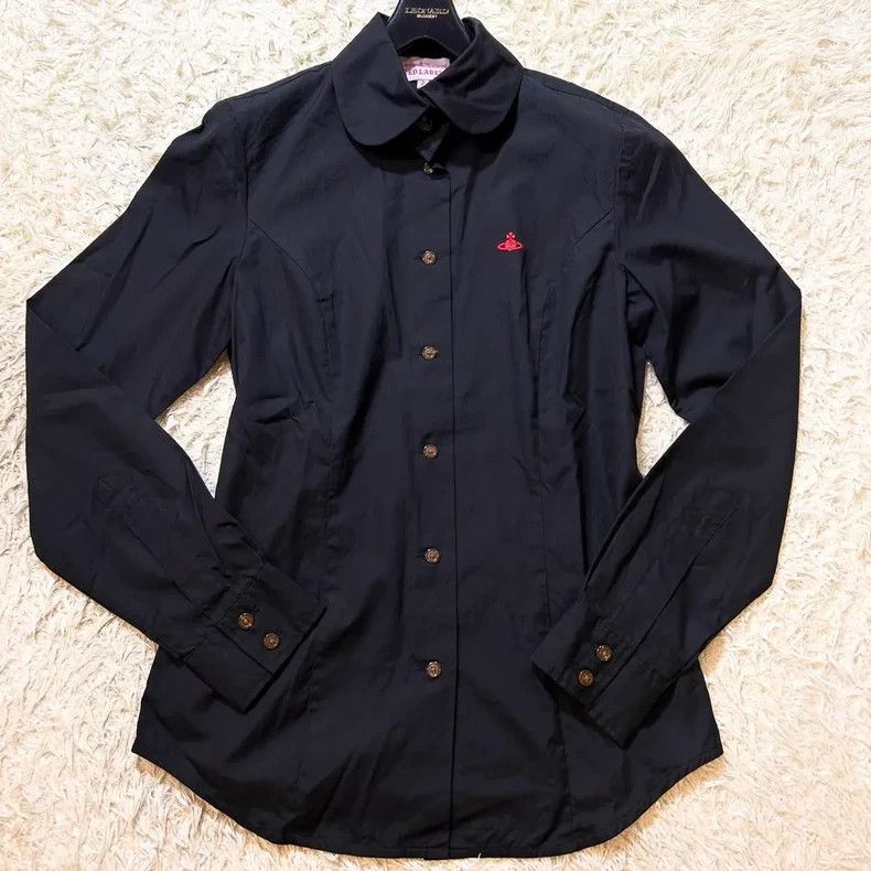 Vivienne Westwood Vivienne Westwood Orneum button embroidered round neck shi Size M / US 6-8 / IT 42-44 - 1 Thumbnail